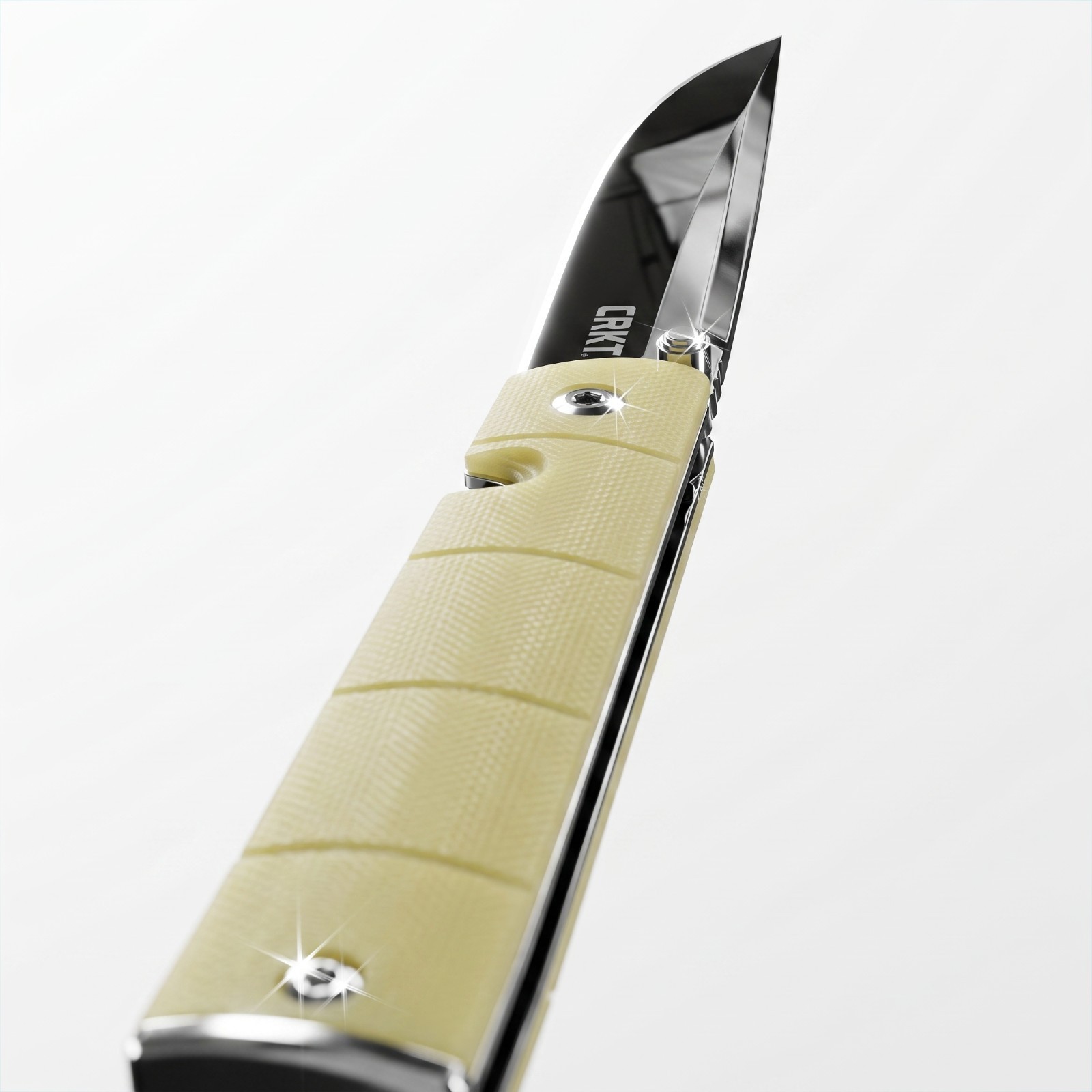 CRKT CEO Bamboo 7096YGK EDC Pocket Folding Lock Knife Yellow-FREE SHIPPING