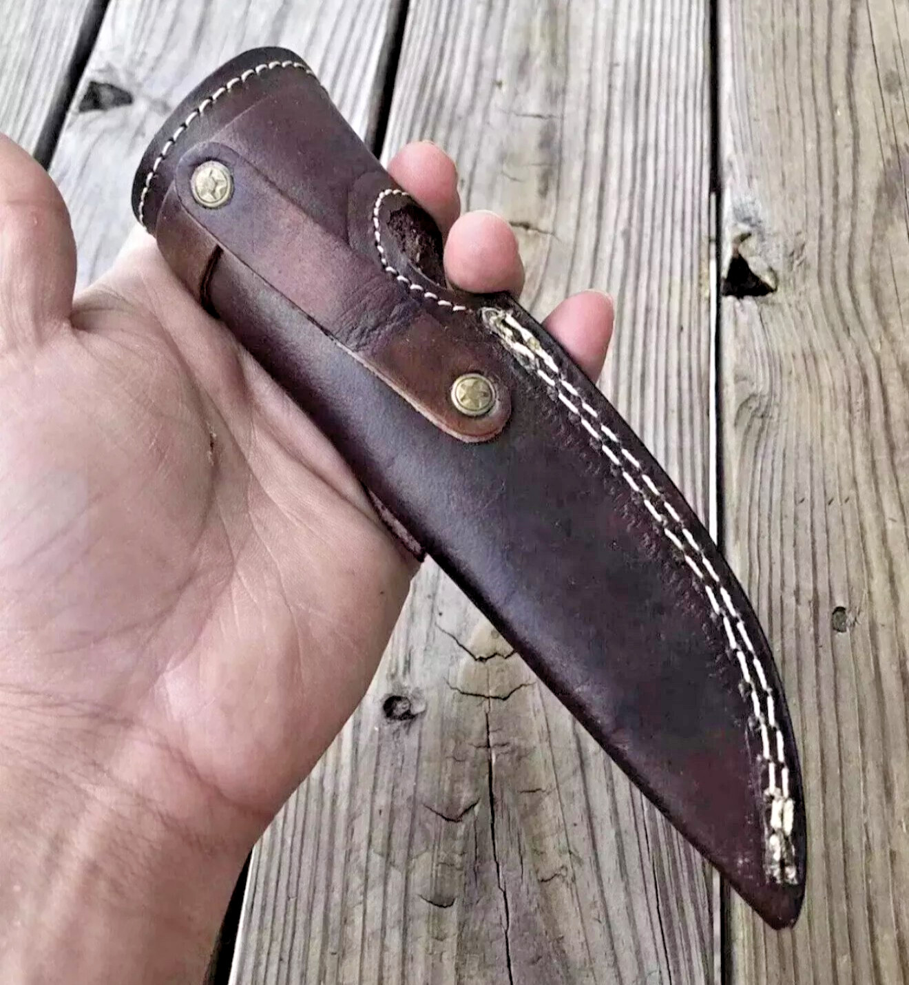 Handmade Fix Blade Knife Leather Sheath Holster Knives Case Vertical Belt Carry