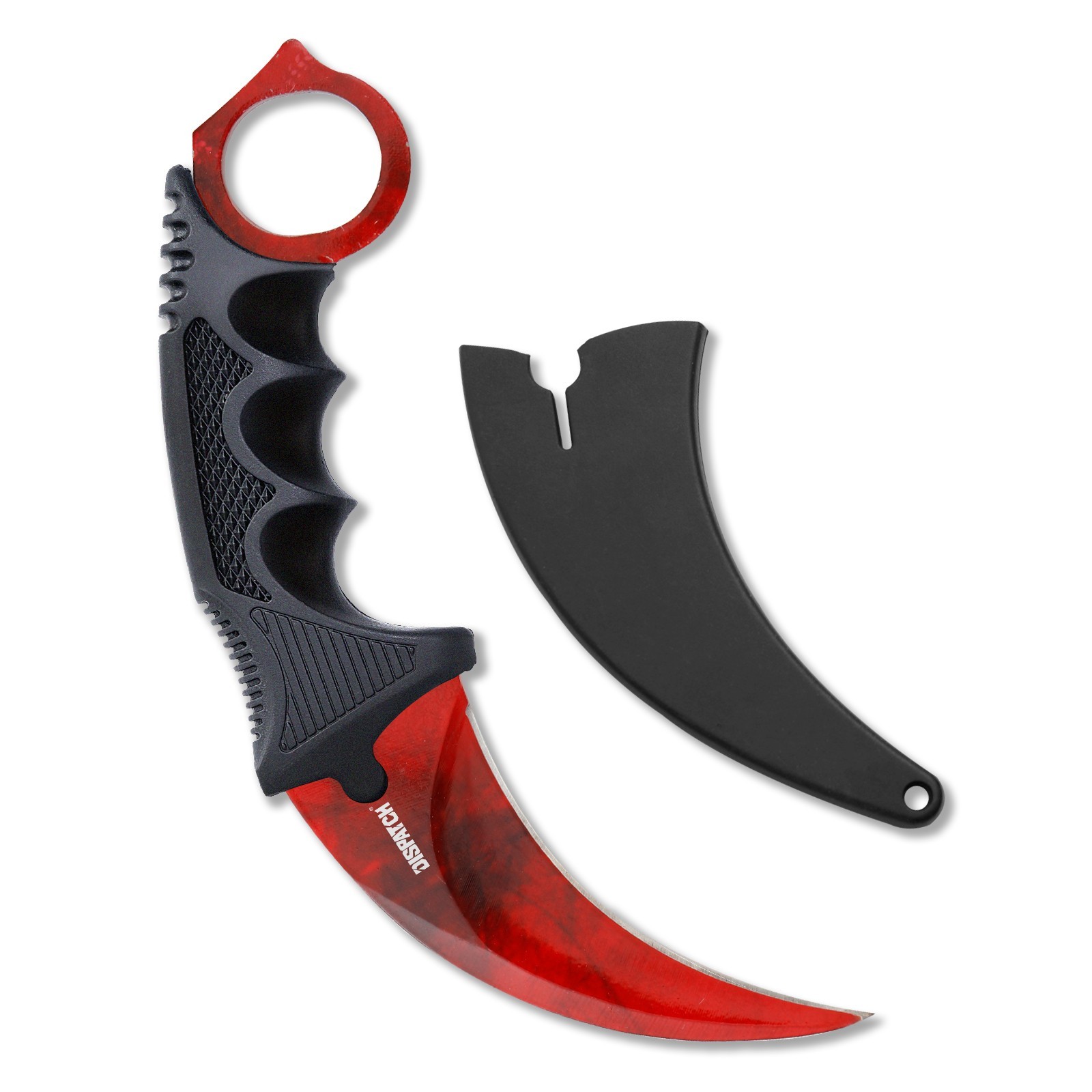7.5″ Military Combat Tactical Karambit Fixed Blade Neck Knife w Sheath NEW Red