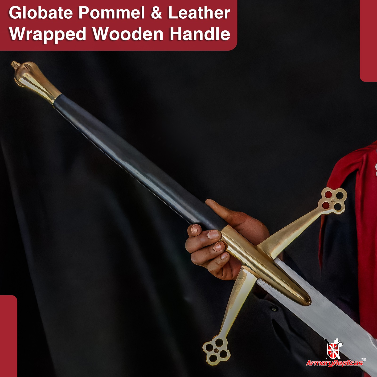 Scottish Claymore Medieval Sword Replica Two-Handed Carbon Steel Display Sword
