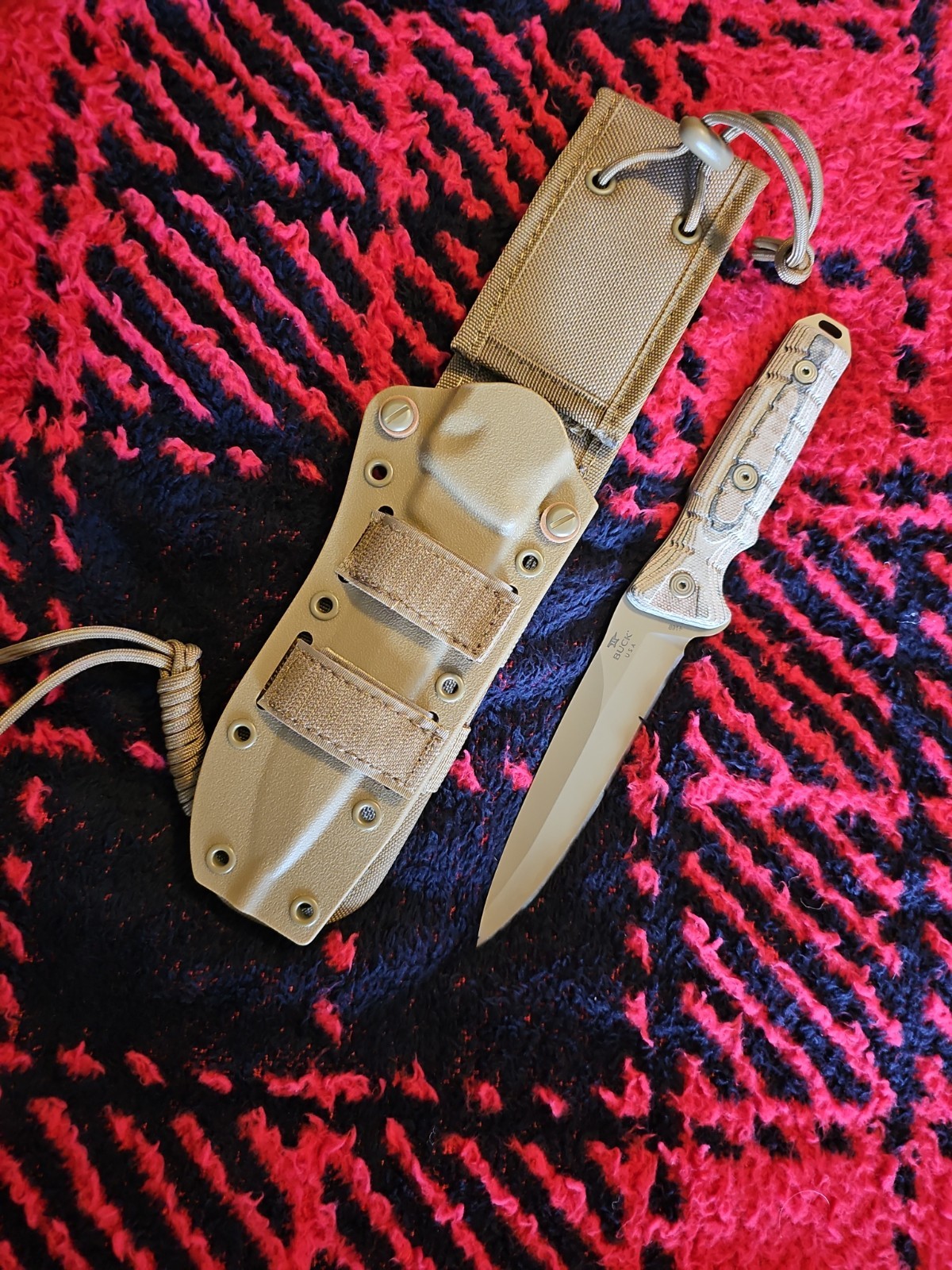 Buck 891 Spearpoint Knife-Ground Combat-Rare Desert Tan-USA