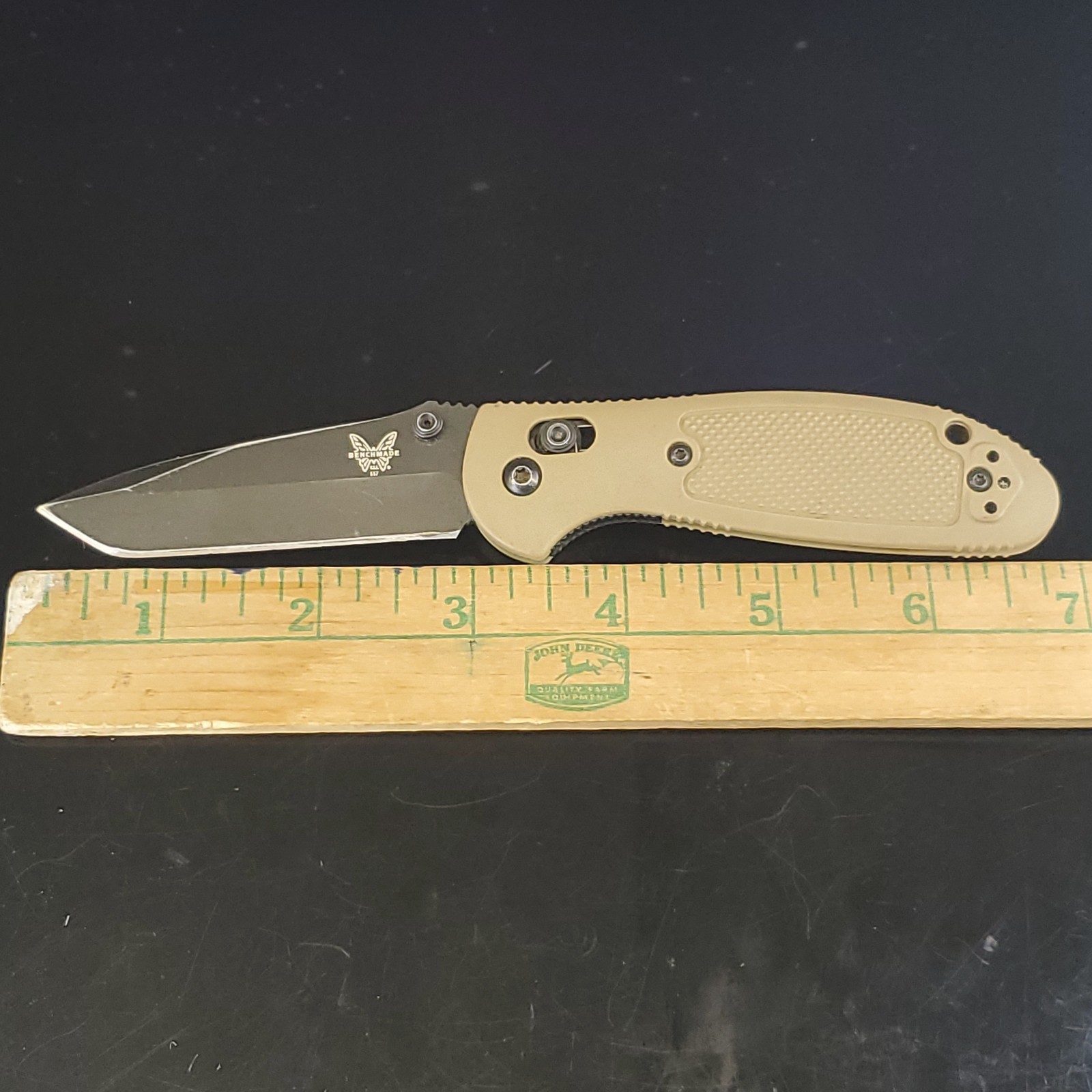 Benchmade 557 154CM Mini Griptilian Tanto Mel Pardue Folding Knife RARE Coyote