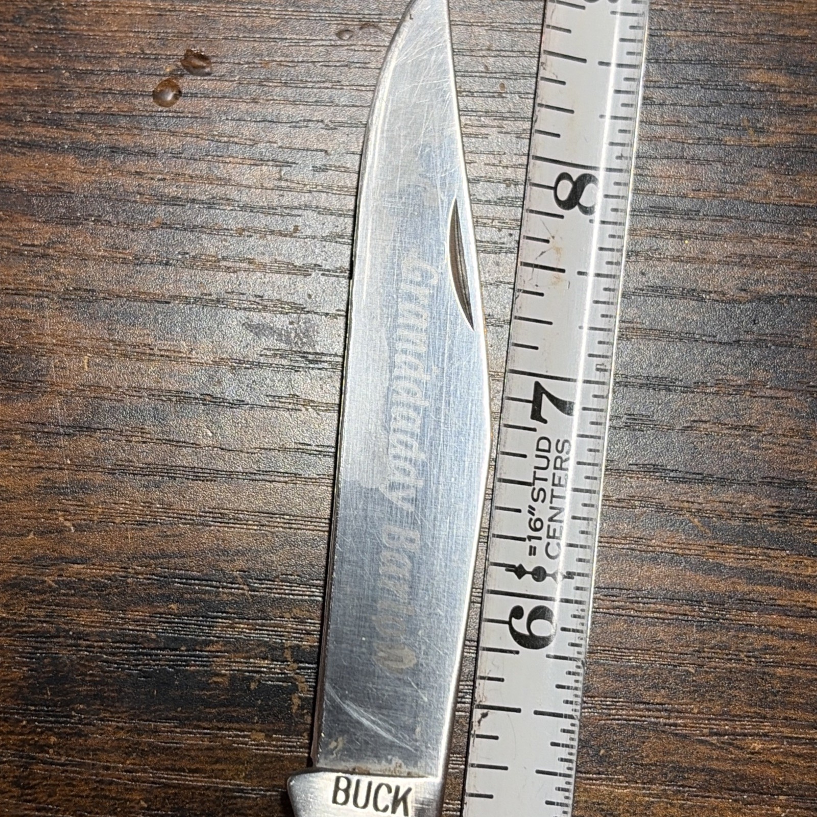 Buck Granddaddy Brown Barehead Barlow USA -etched Blade -331-1 Of 900