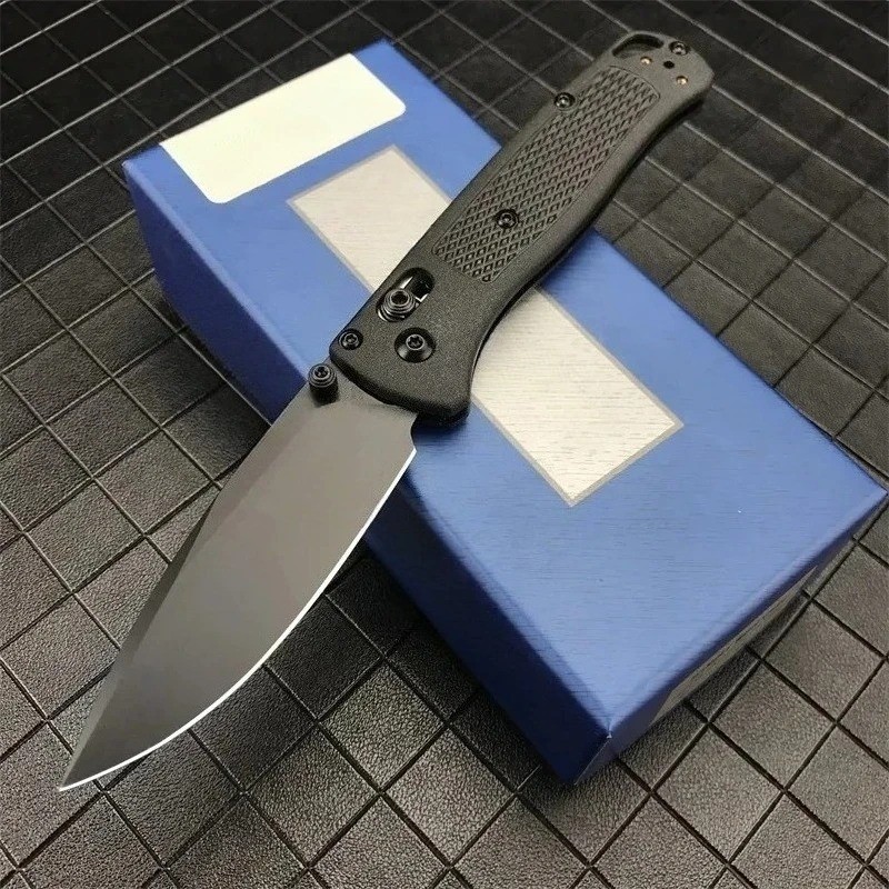 Manual Folding Custom 535 Pocket Knife 440CSteel Blade Nylon Glass Fiber Handle