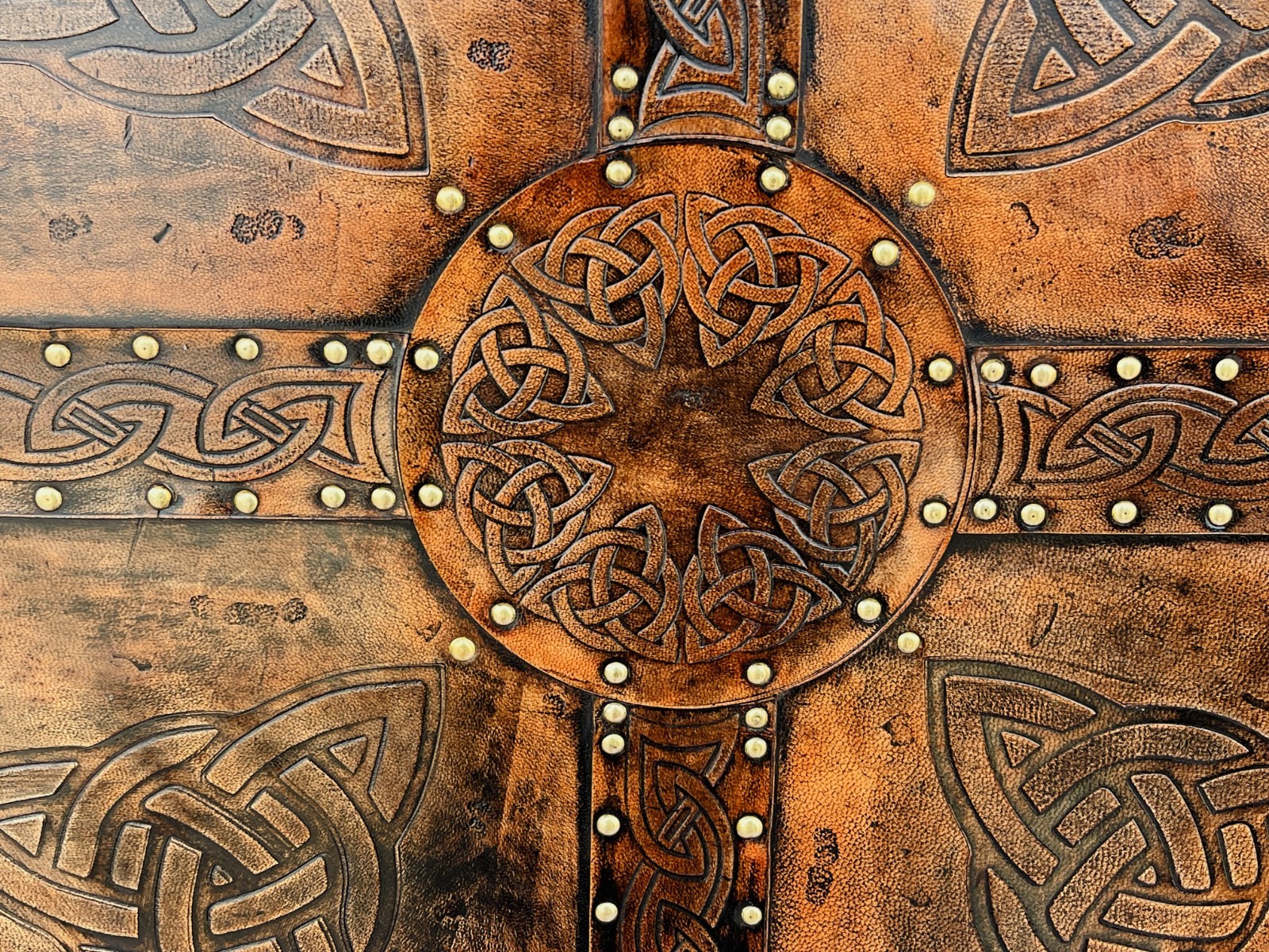 Scottish Targe Shield | Leather Shield | Handmade Leather Viking Shield