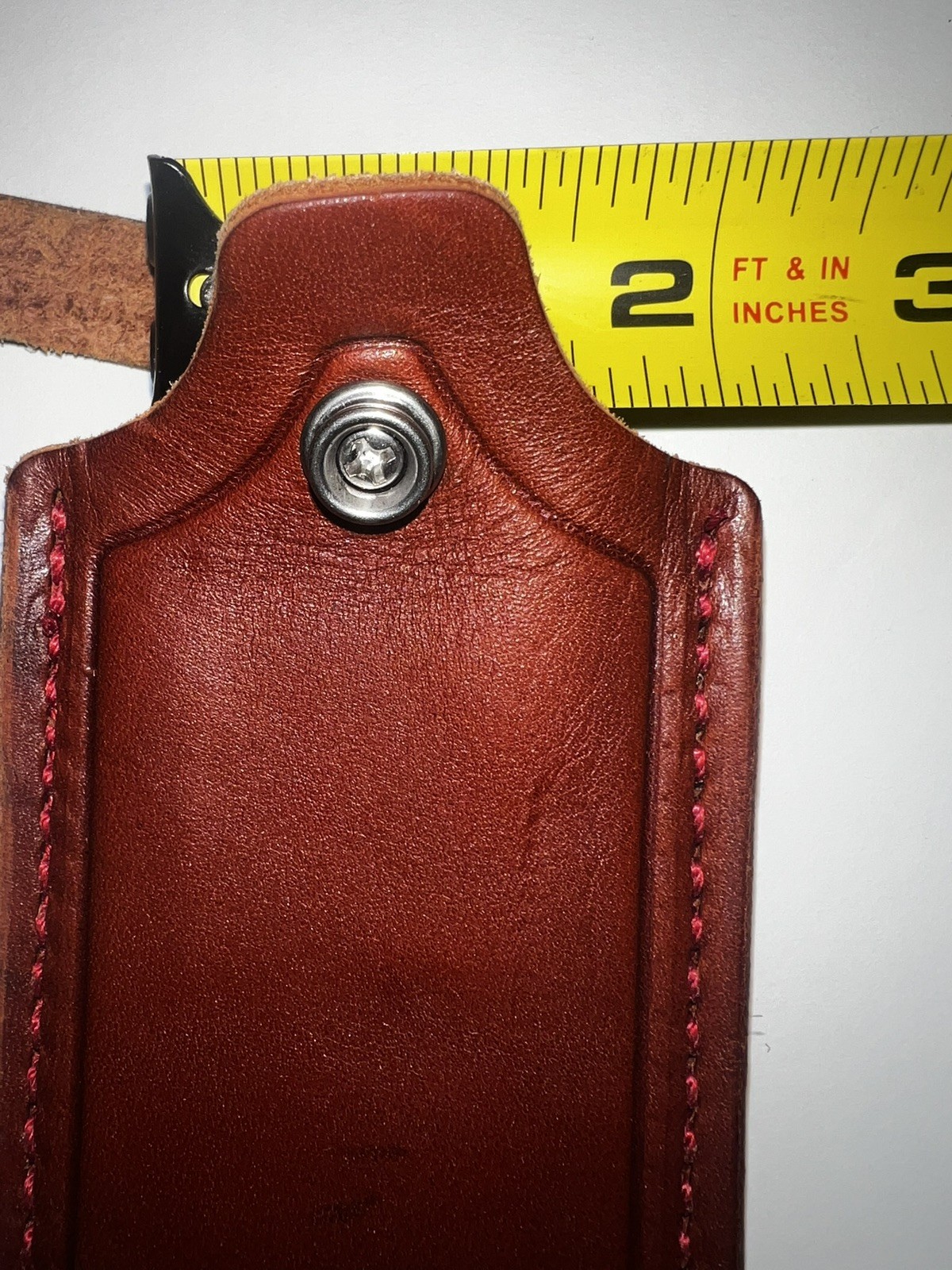 FOBOS knives EDC 5.5″ leather sheath minty condition treated leather