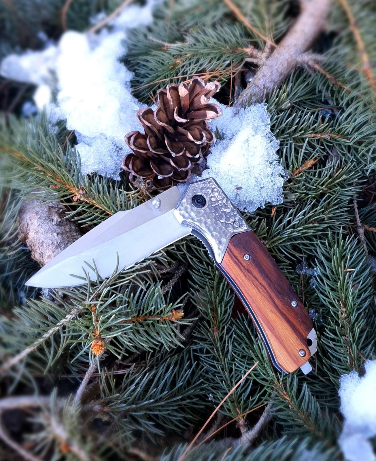 Handcrafted Wood Handle Folding Pocket Knife (3 Variations)