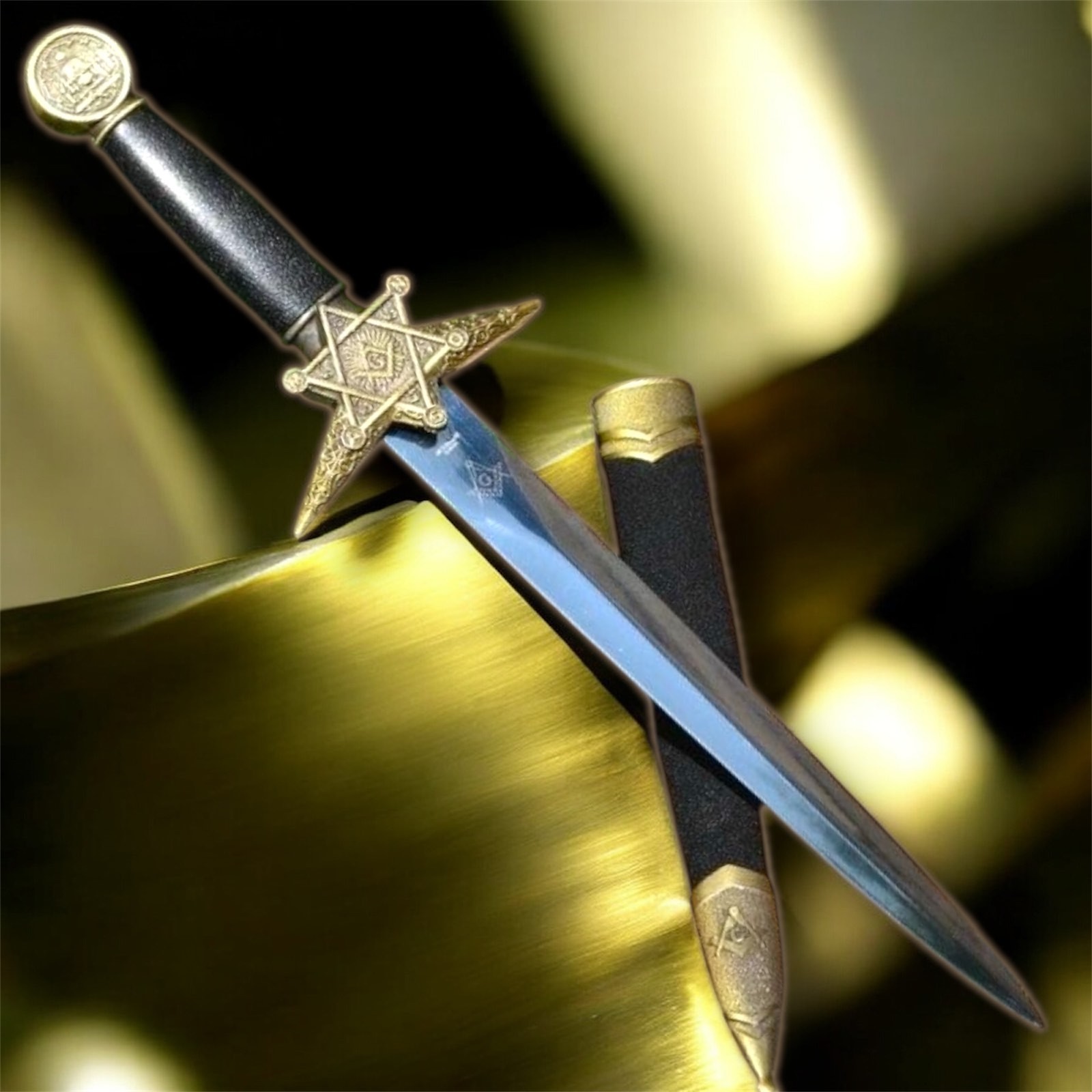 Masonic Dagger Symbolic Masonry Collector’s Blade Compass Gift Rare Decorative