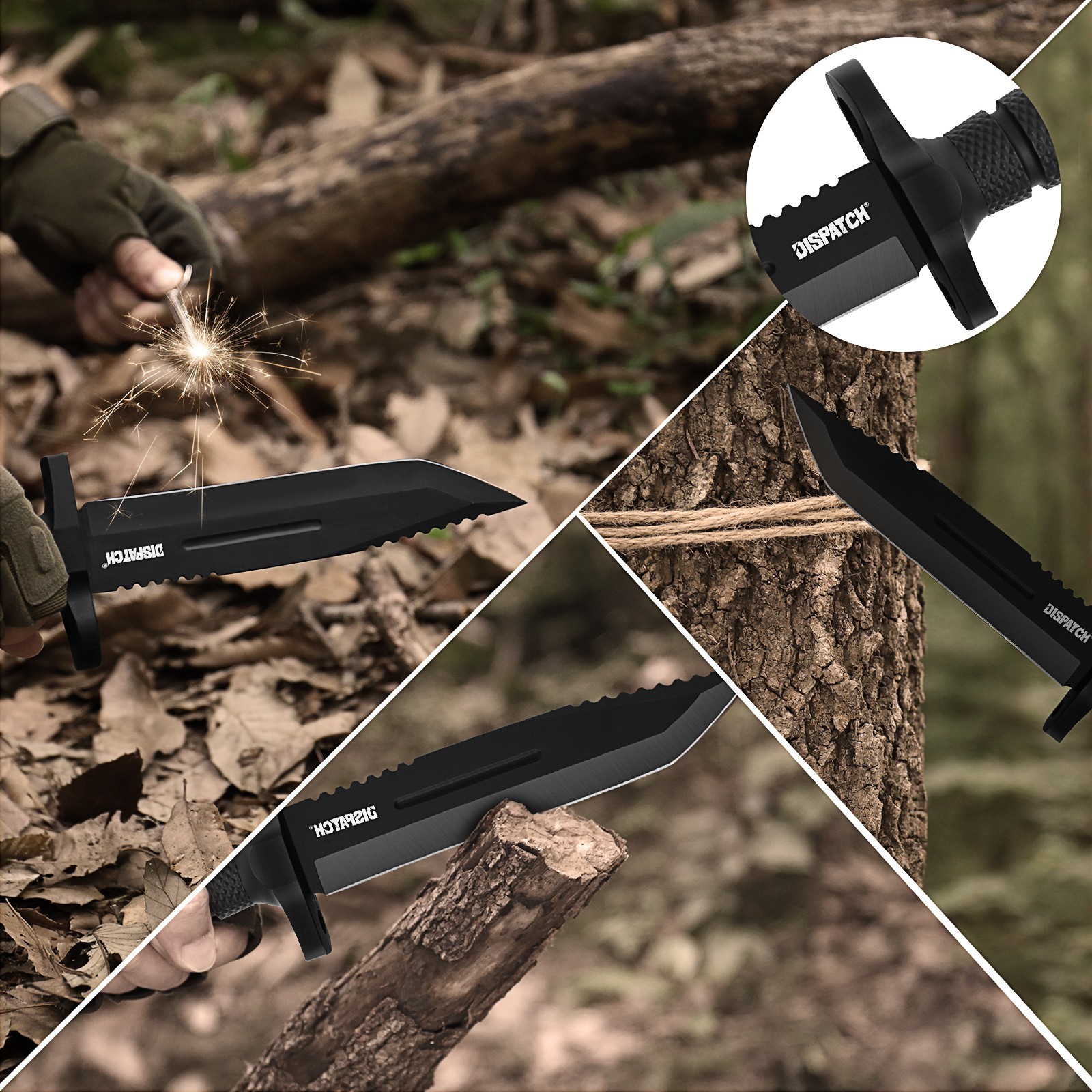 12″ Fixed Blade Hunting Knife w/Sheath Tactical Bowie Survival Knife for Camping