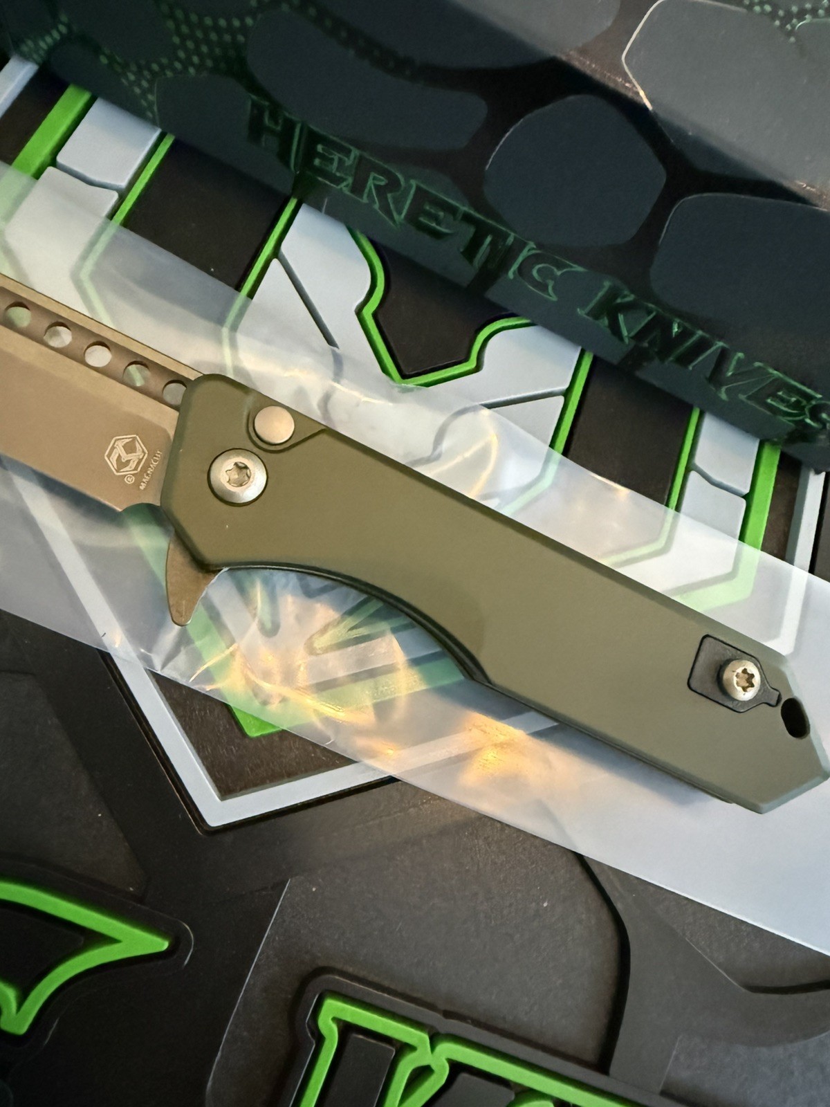 Heretic Jinn Manual – Green Aluminum Bronze Magnacut NIB!!!