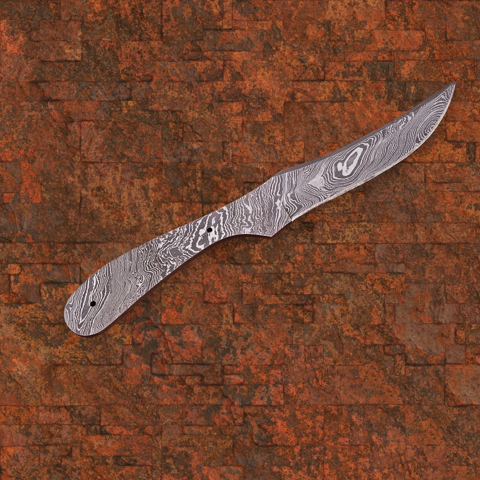 Hand Forged Blade Blank Damascus Skinning Hunting Knife Full Tang DIY Supply