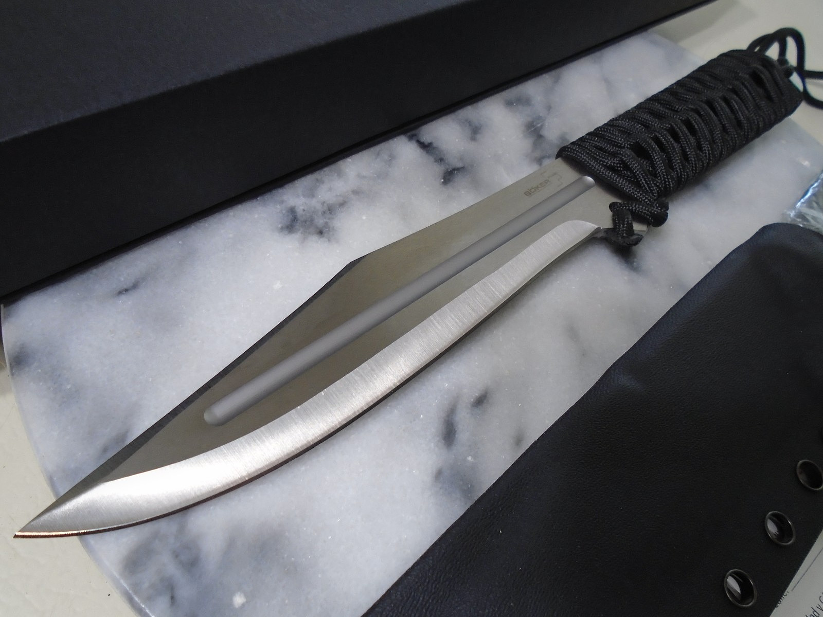 Boker Plus Bailiff Throwing Bowie Fixed Blade Knife Full Tang John Bailey Kydex