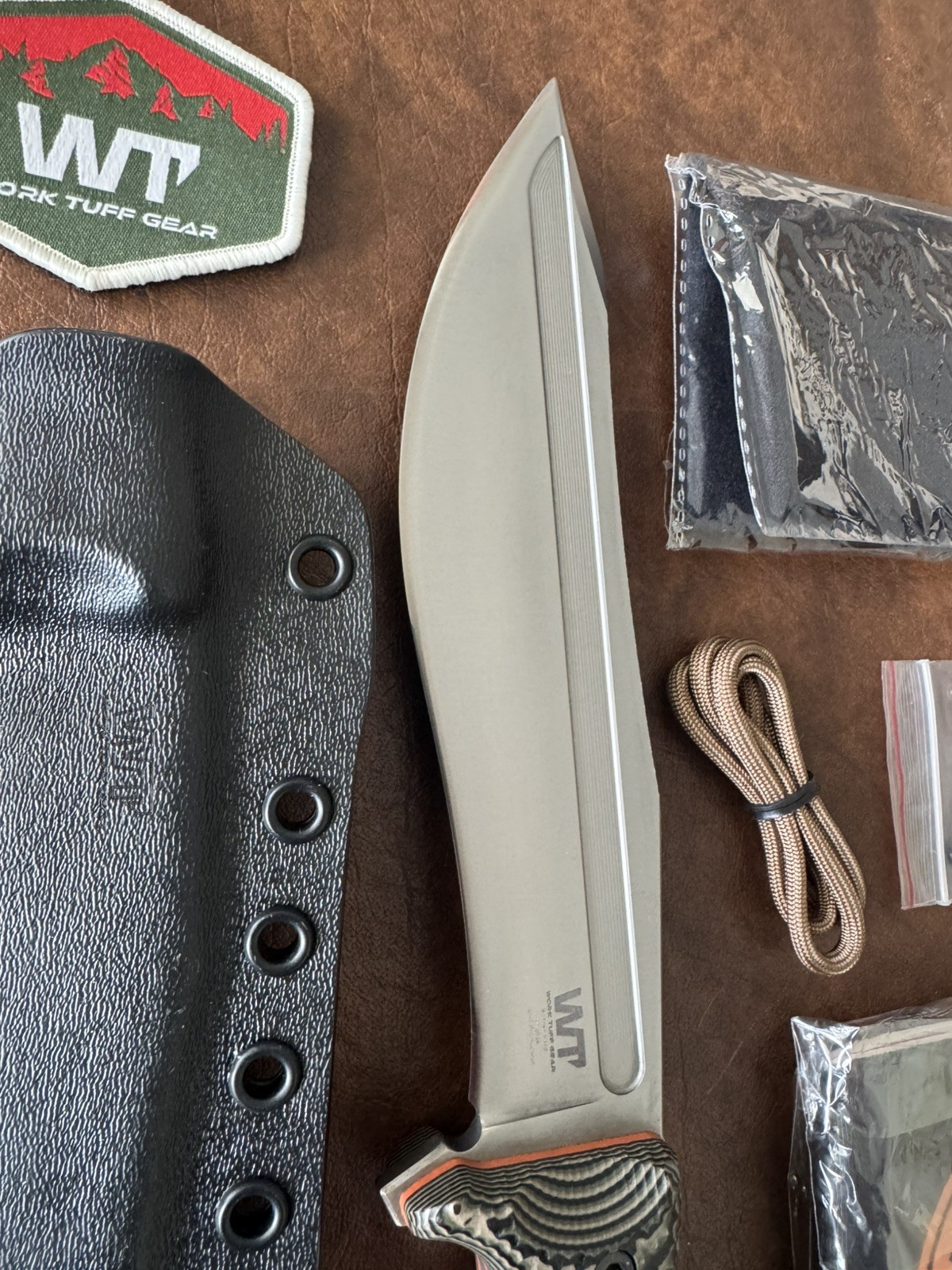 Work Tuff Gear Knife Little Evil (L) K329 Jungle Camo Gator G10 Grips “NEW”