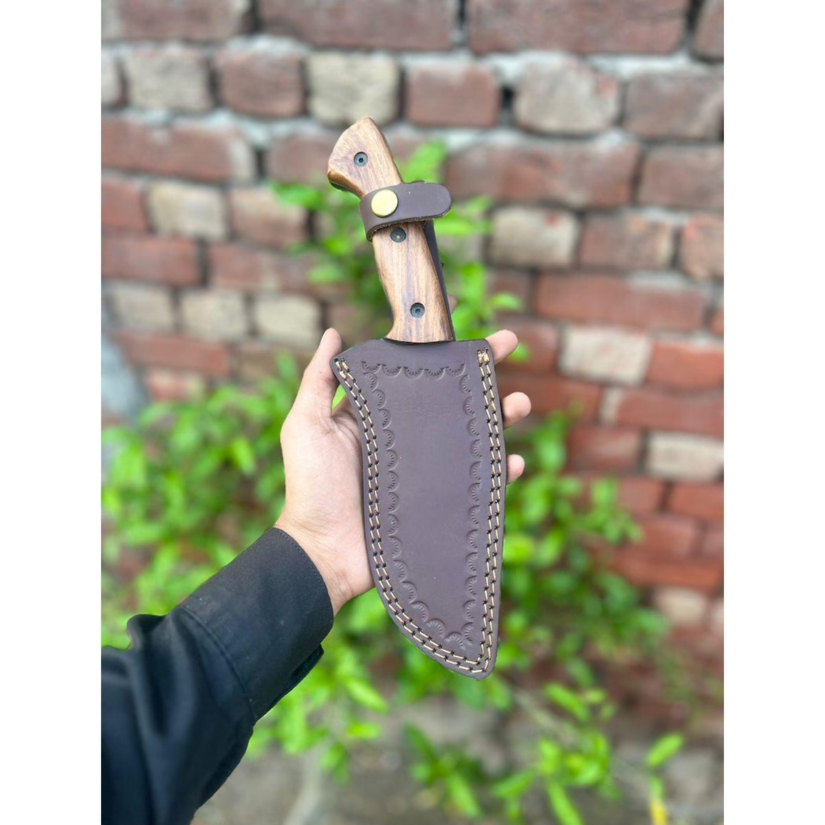 Handmade D2 Steel Hunting Bowie Knife Bushcraft Survival Outdoor Camping Tool