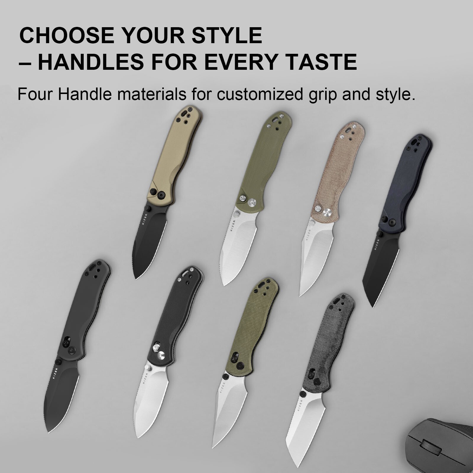 Kizer Drop Bear 2 Folding Pocket Knife Nitro-V Blade Micarta Handle V3619.2KC1