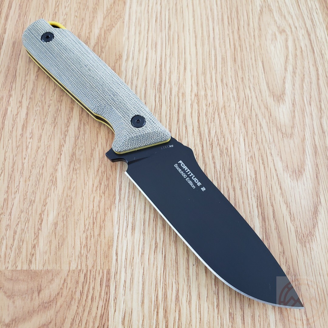 Oknife Fortitude 2 Fixed Knife 4″ Black CPM S35VN Steel Blade Micarta/G10 Handle