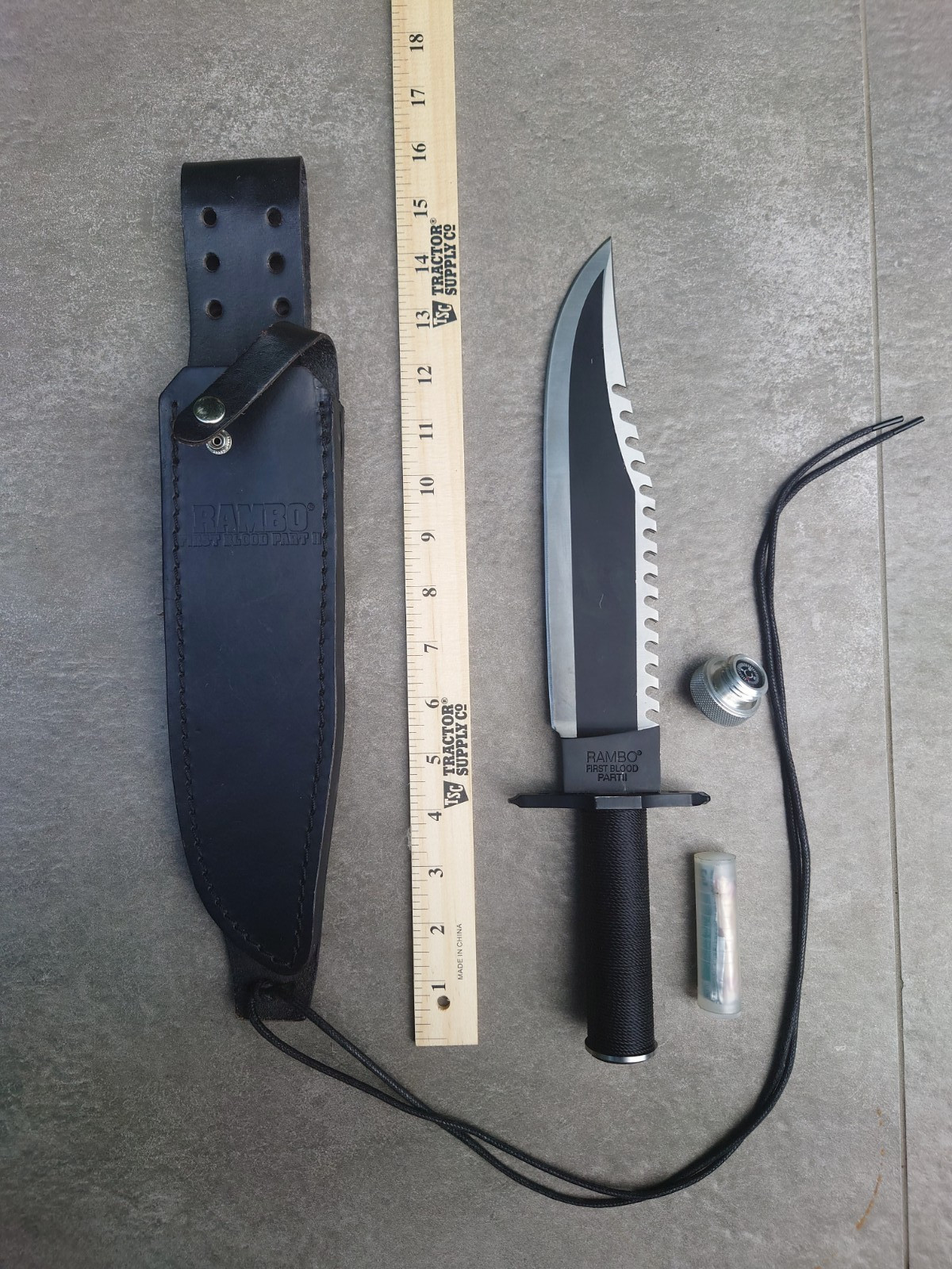 Vintage Rambo 2 / First Blood Part II – «The Mission» Survival Knife – US seller