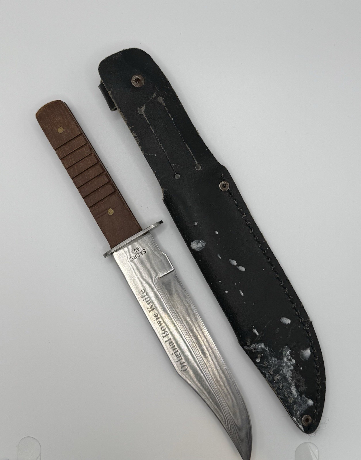 Vintage Original Bowie Fixed Blade Knife 6″ Blade 10″ Overall China Sabre 631