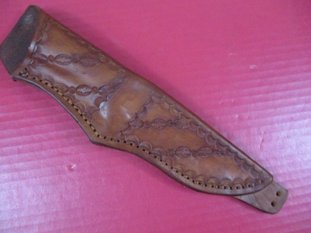 Custom Leather Knife Sheath or Scabbard for 5.5″ Fixed Blade Knife – Excellent