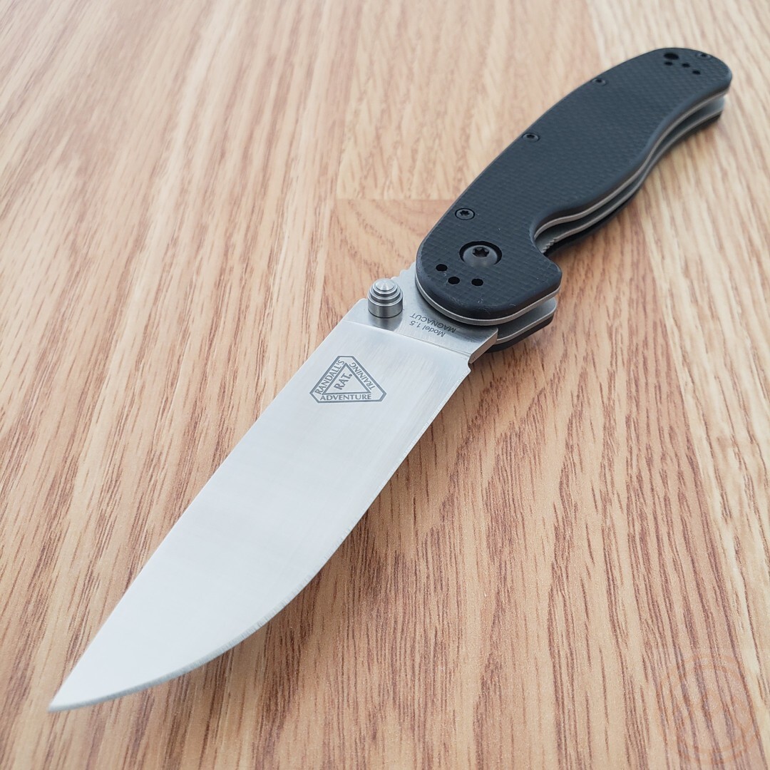 Ontario RAT 1.5 Folding Knife 3.25″ MagnaCut Stainless Blade Black G10 Handle