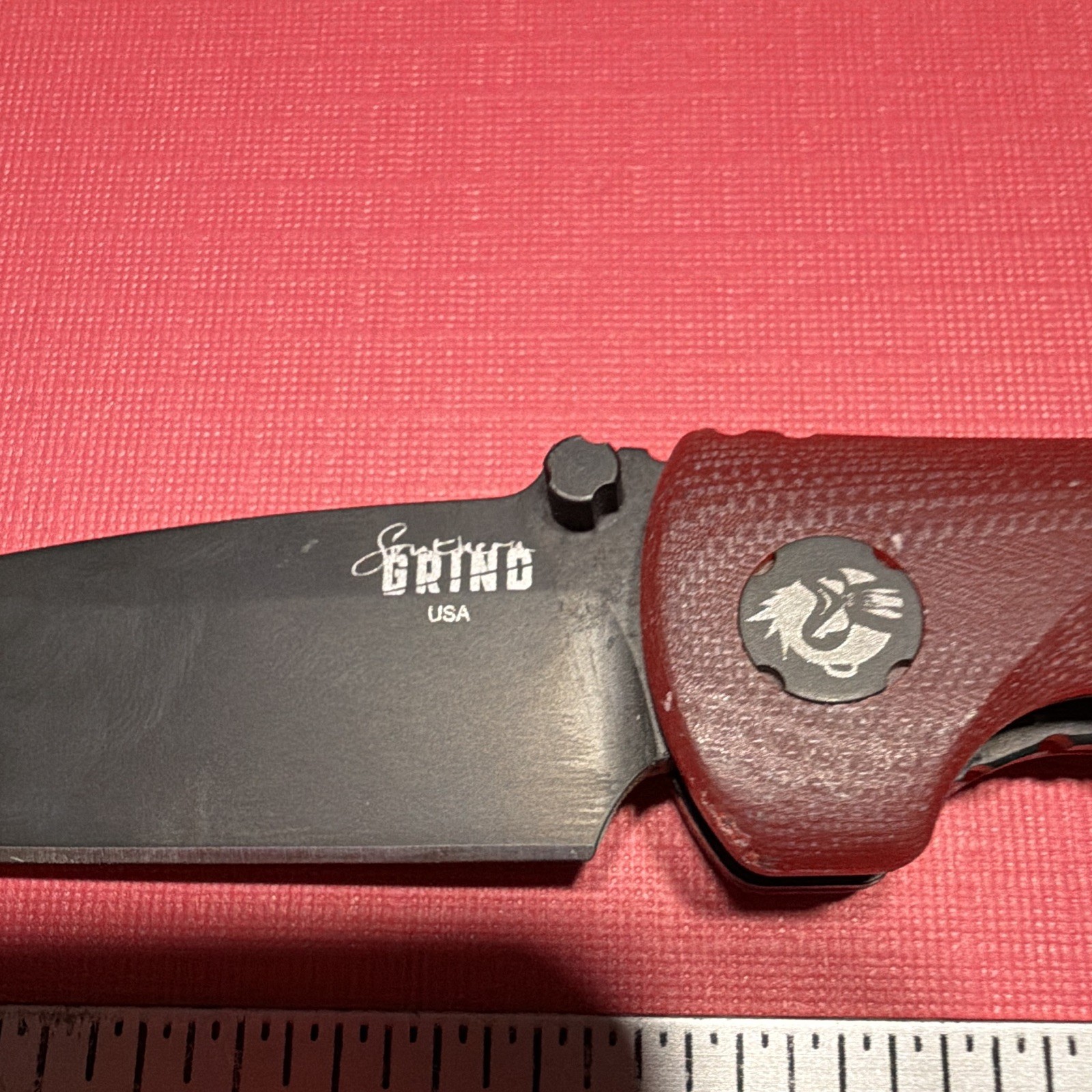 Southern Grind Spider Monkey CPM S35VN Drop Point Red G10 Handle Zac Brown