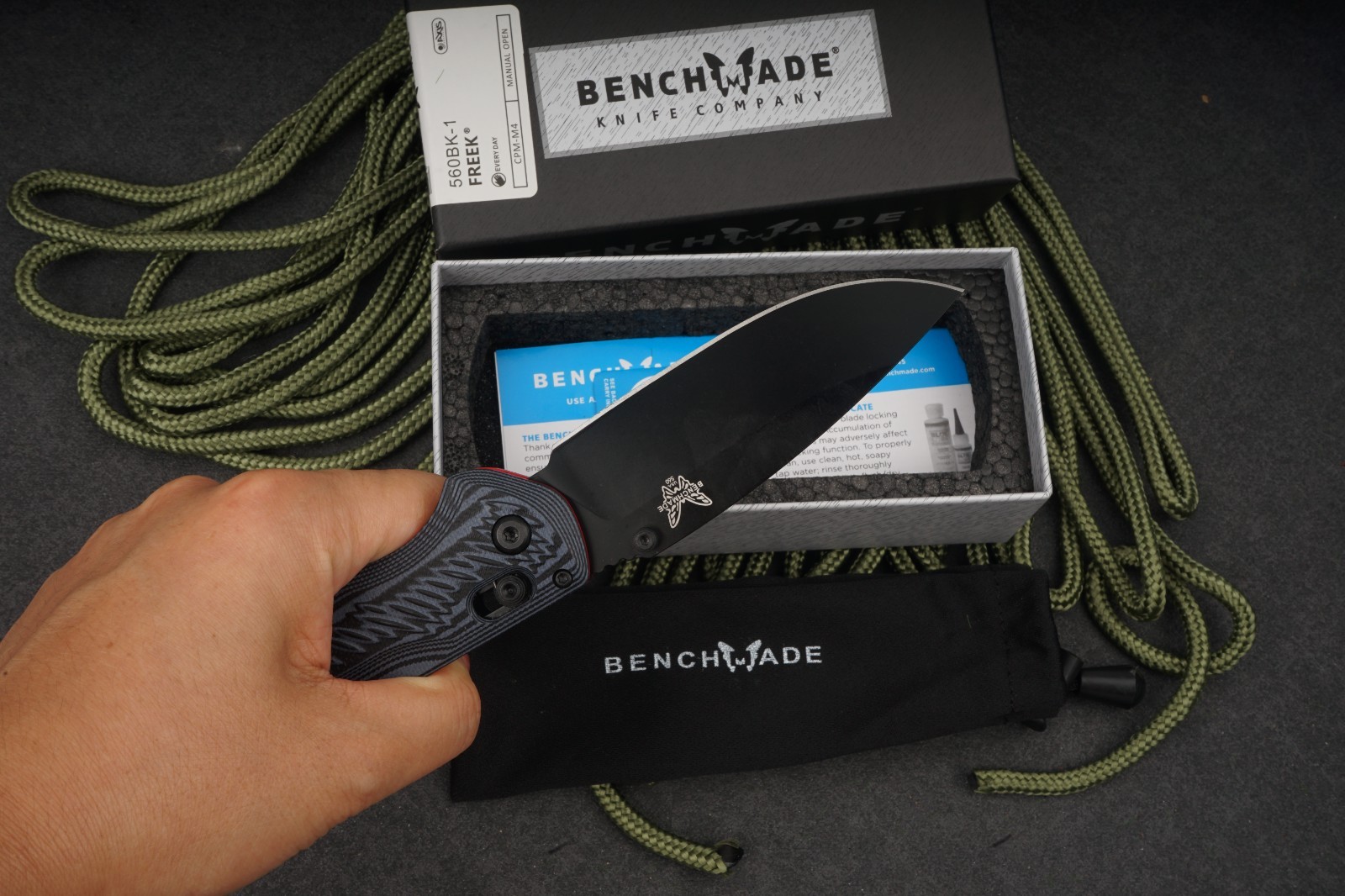 Benchmade Super Freek 560BK-1 CPM-M4 G10 Folding Pocket Knife Black Blade