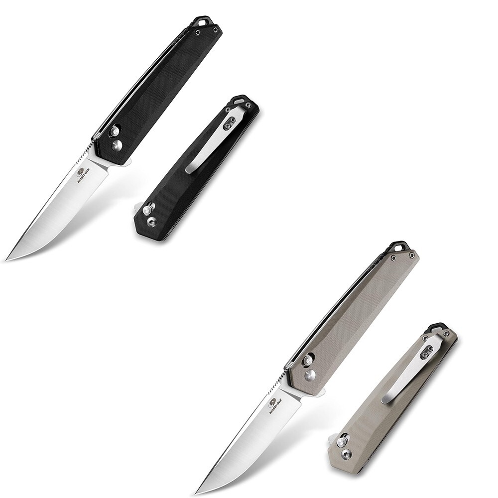 Mossy Oak Folding Pocket Knife 3.5-Inch D2 Steel Drop Point Blade G10 Handle