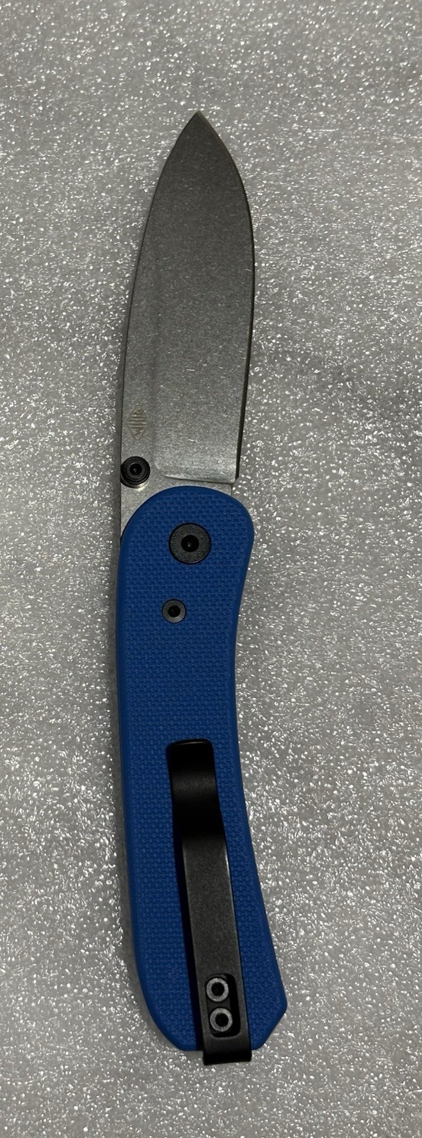 KNAFS Co. Lander 1 D2 Blue G10 Scales Stonewashed NIB With OG Pamphlet