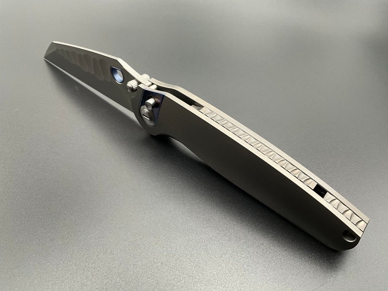 Ketuo Dirty Bird Folding Knife 3.75″ M390 Steel Blade Titanium/Mokuti Handle