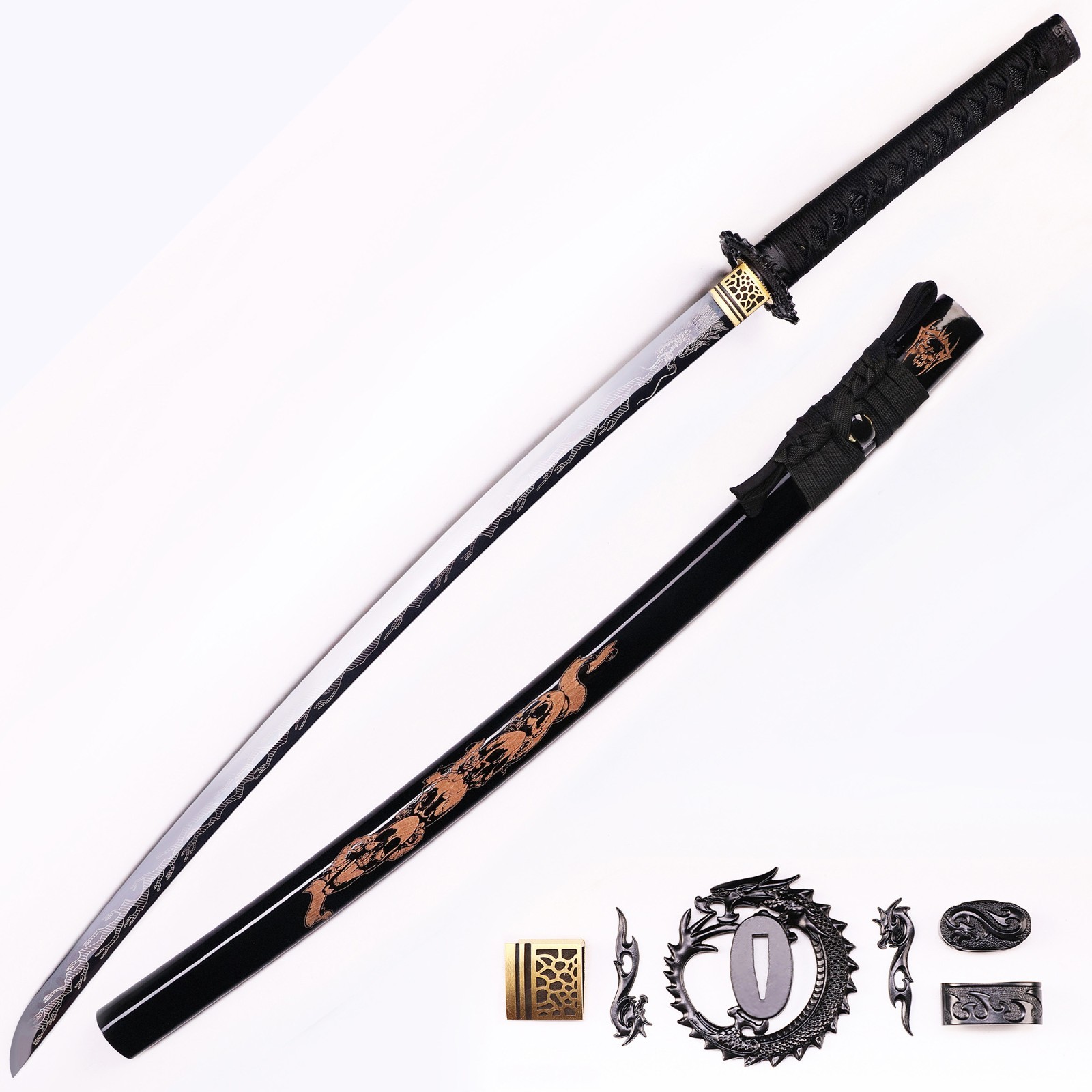 Handmade Japanese Katana Sword 1060 High Carbon Steel Samurai Swords Full Tang