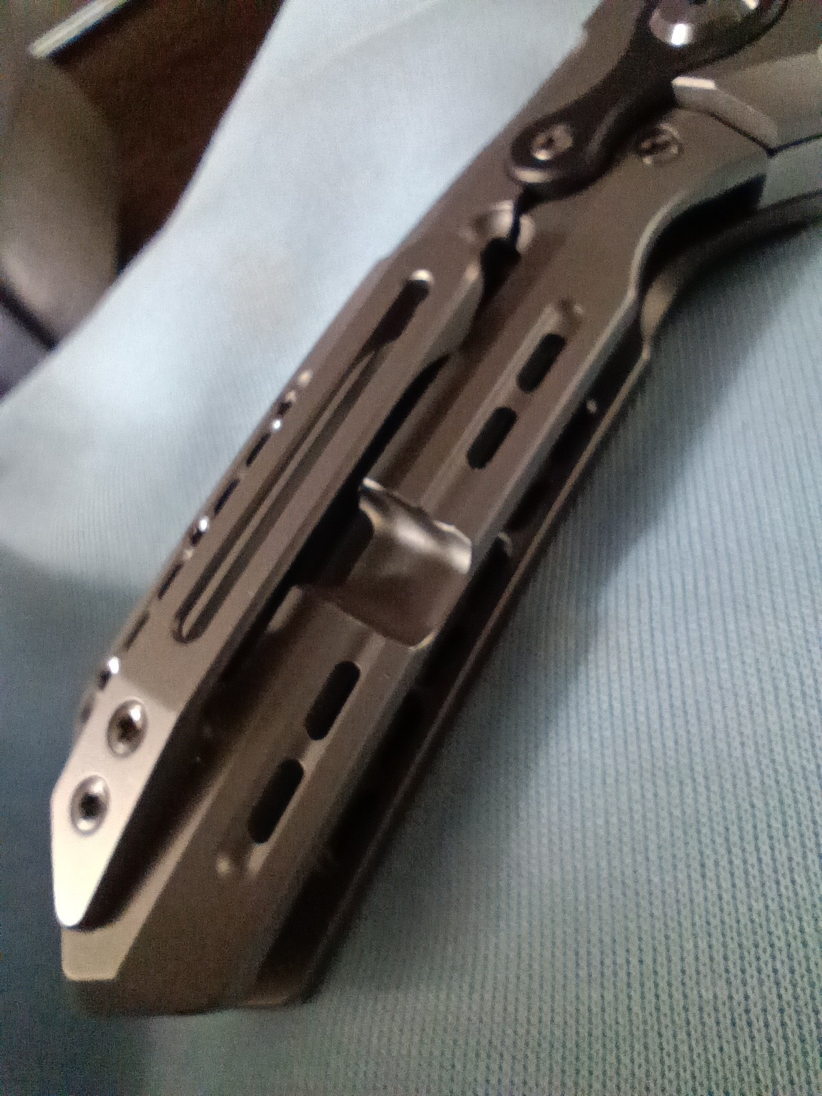 Reate T6000 Titanium Zirconium M390 Bead Blasted Knife Blade Folder Beast