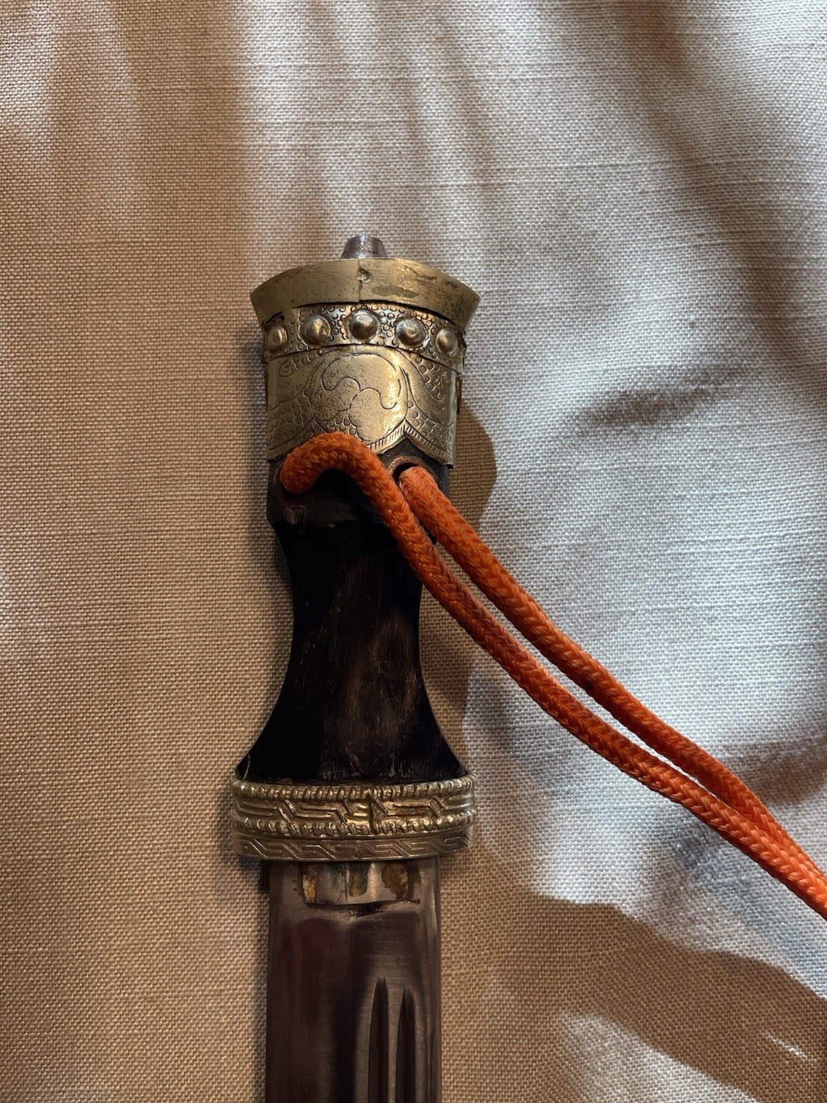 Tibetan Dagger Knife with Yak Horn Handle