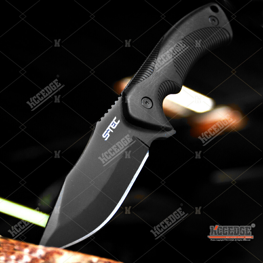 9″ Combat FIXED BLADE KNIFE 2 Colors SURVIVAL w/ Kydex Sheath & Paddle Clip