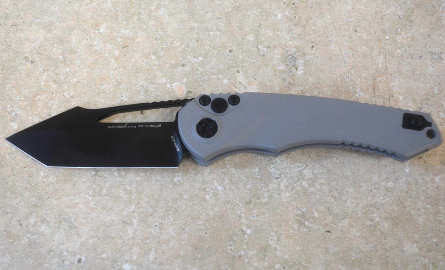 Heretic Knives Mini Pariah Manual Gray Tanto H053-4A-GRY *New* FREE SHIPPING