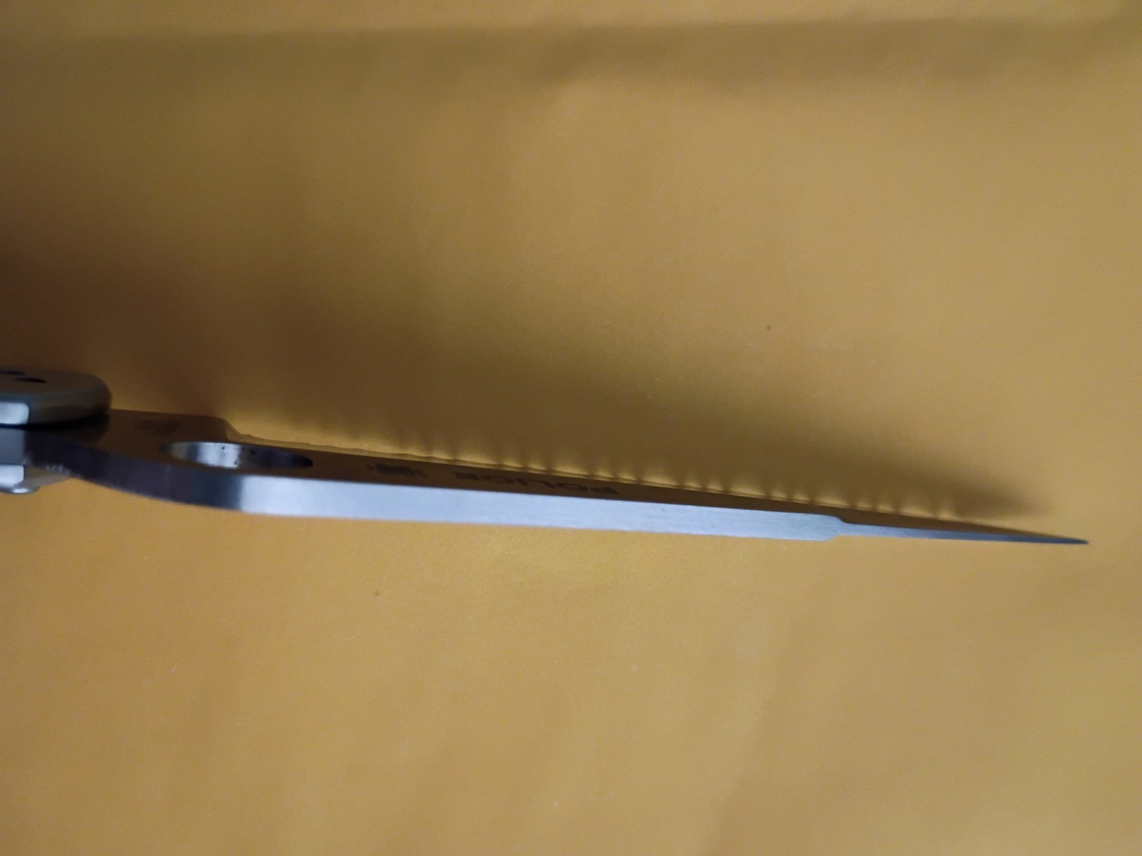 Spyderco Police Pocketknife Stainless Steel Serrated Edge Lockback Clip Point
