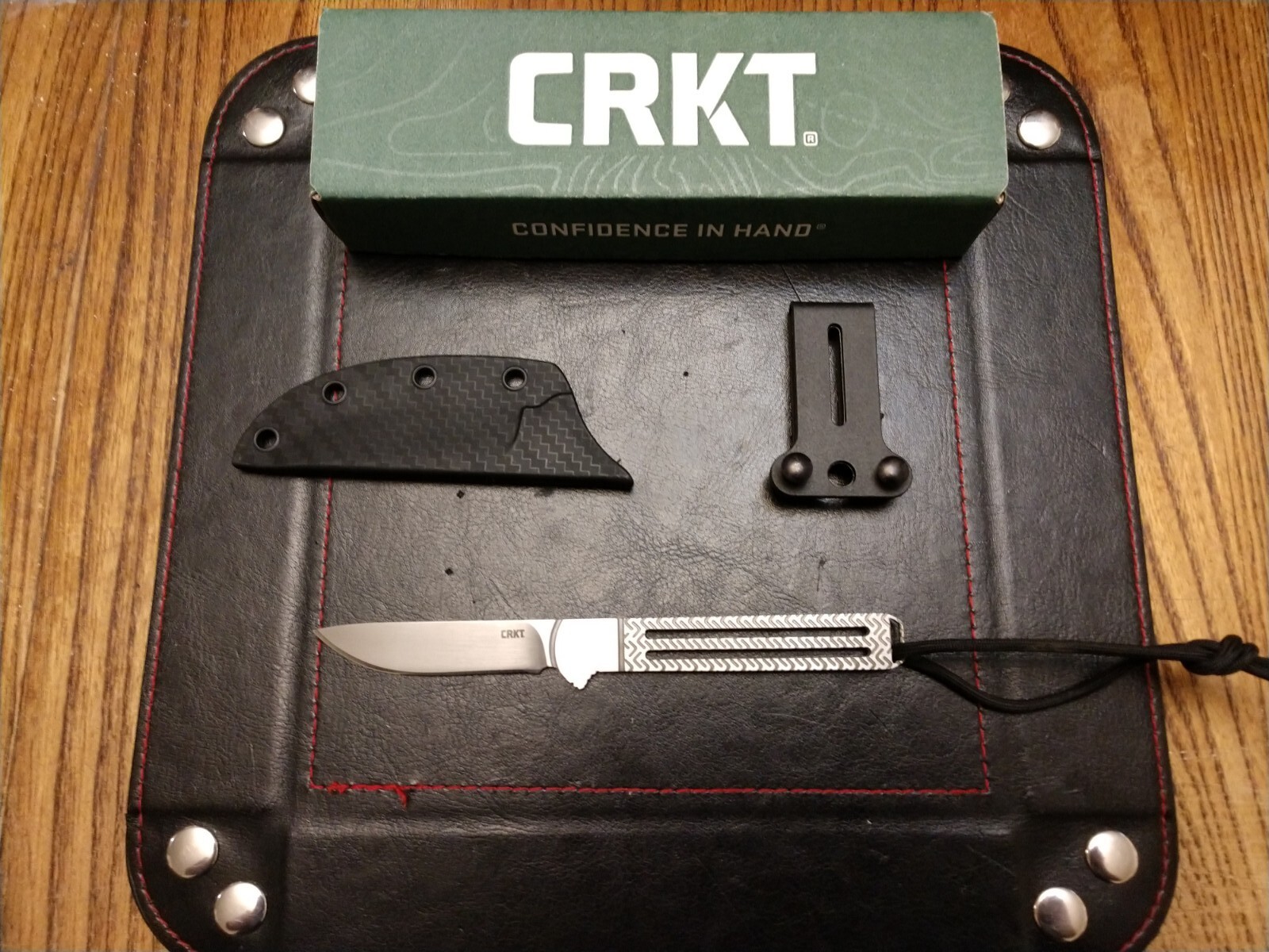 CRKT Testy Fixed Blade Knife 2.38″ 420-J2 Stainless Steel Blade Sheath 1.1 o.z.