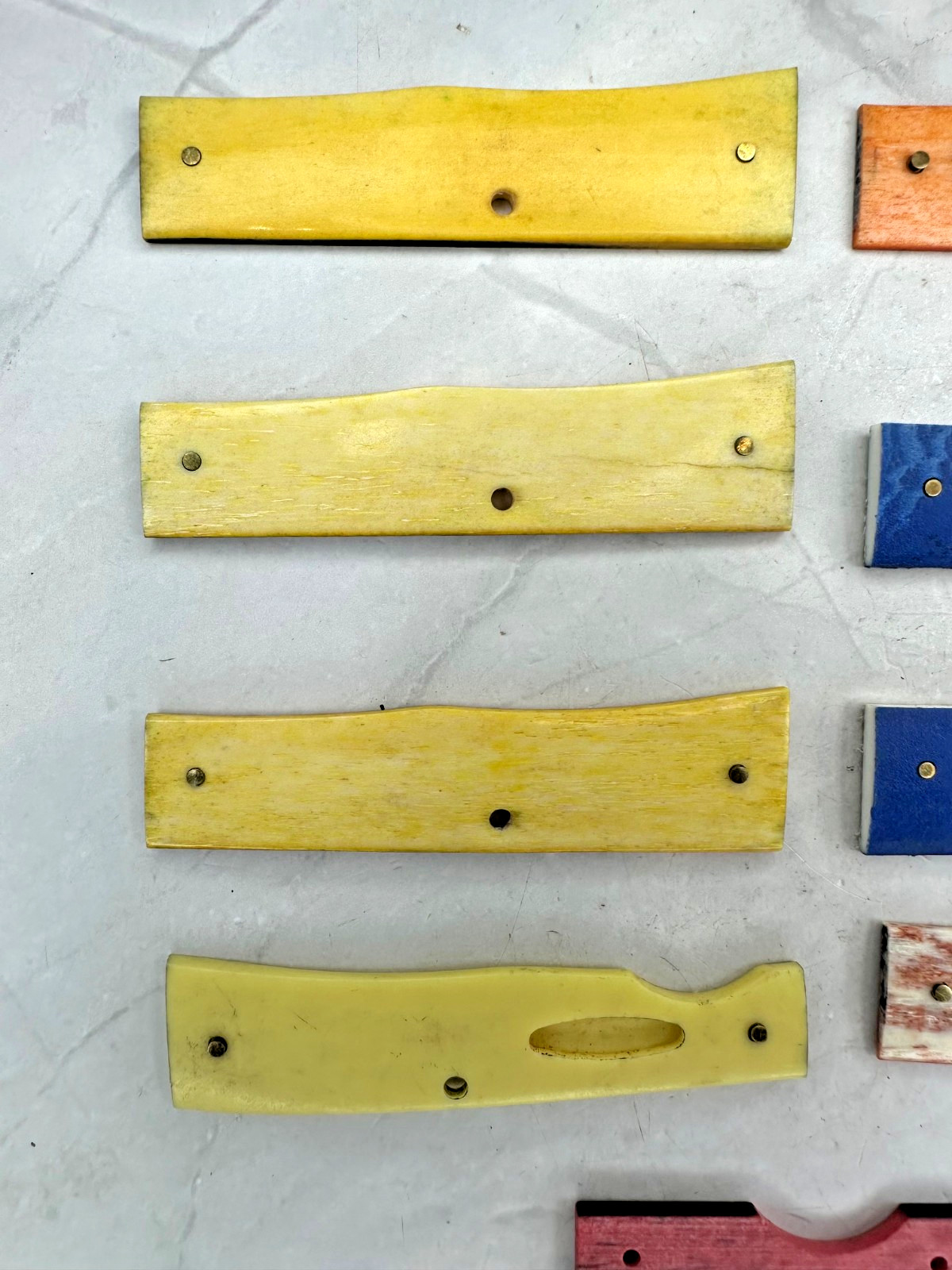 Lot of 14 Case XX Knife Scales Handle Knife Parts Bone Stag Synthetic Wood
