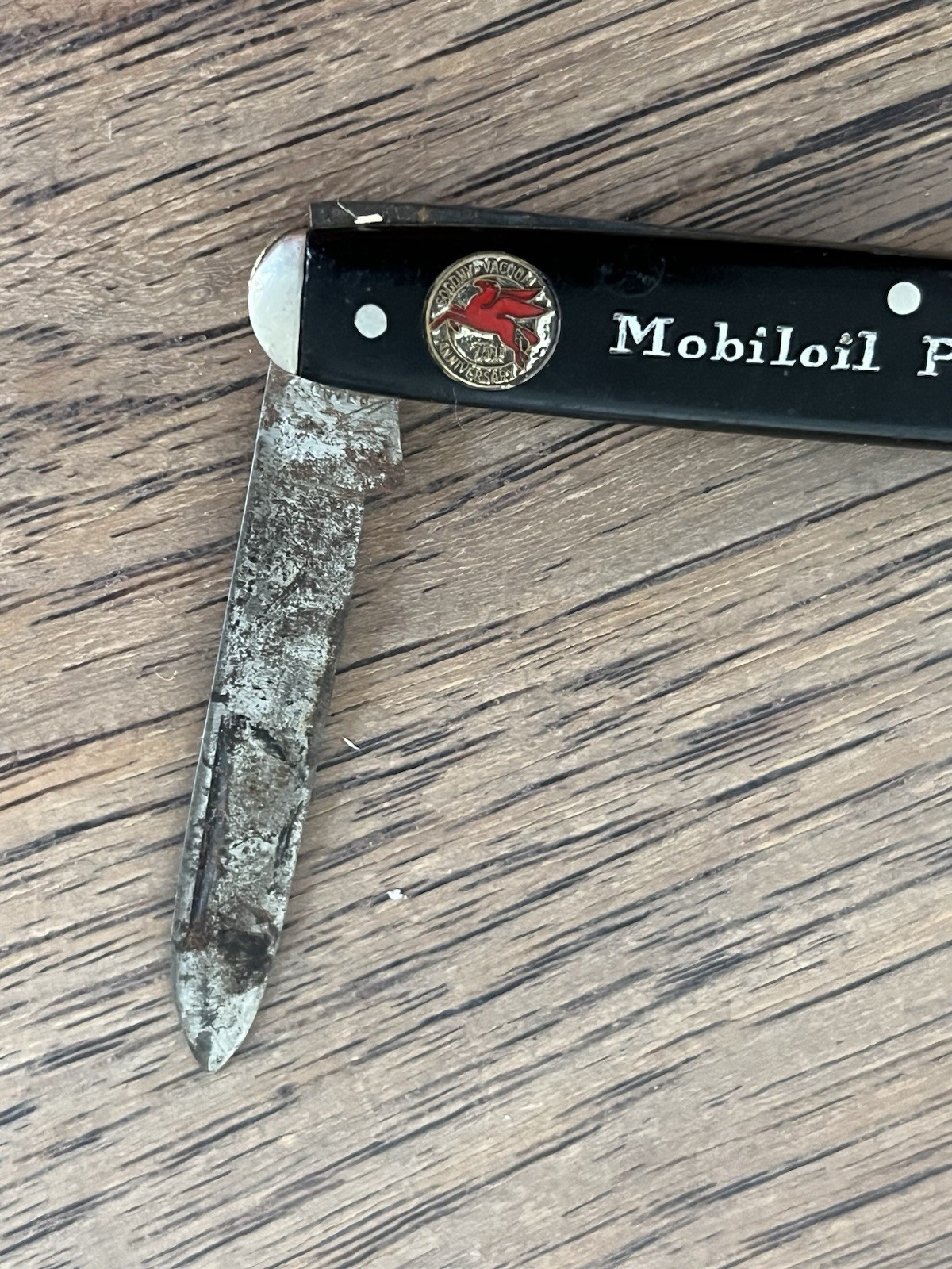 Vtg Very Rare Camillus Sword Socony Vacuum Jack «Mobil» Oil Knife 75th Anniv.