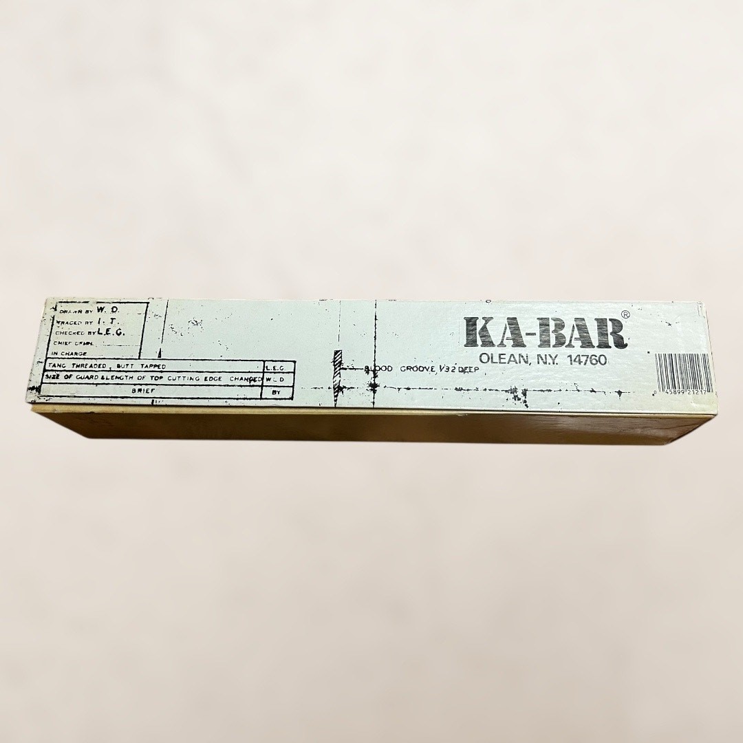 KA-BAR USMC Fighting Knife 1217 Vintage w/ Original Box Olean NY