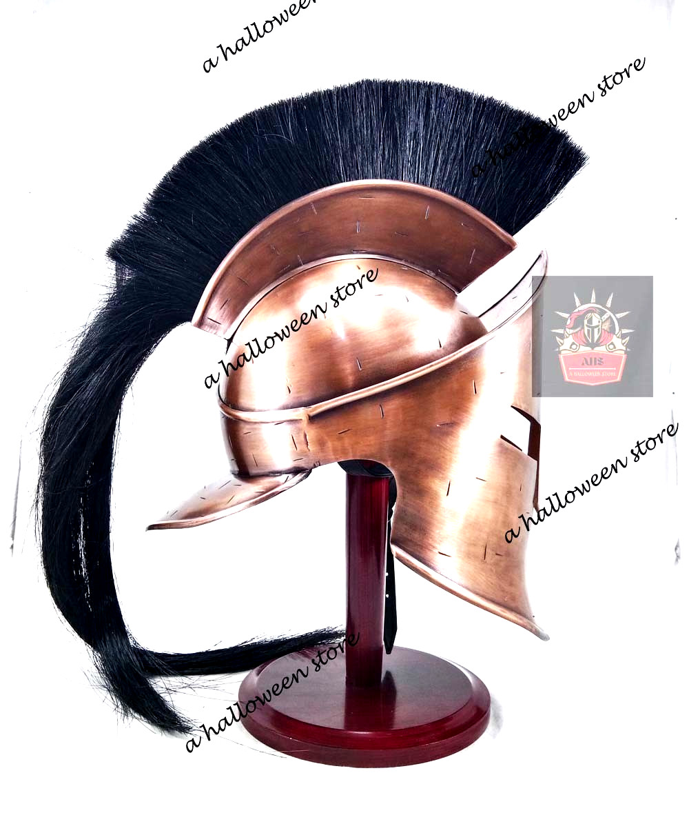 Spartan Helmet Ancient Greek Warrior Medieval Battle Armor Costume Cosplay Prop