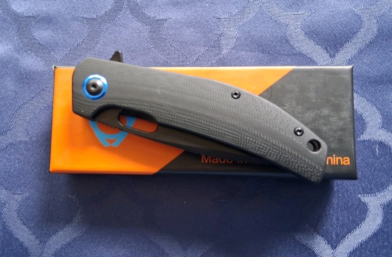 *NEW*🔥 SIXLEAF – Folding Knife w/Black G10 Handle & D2 Black Blade (SL-71)