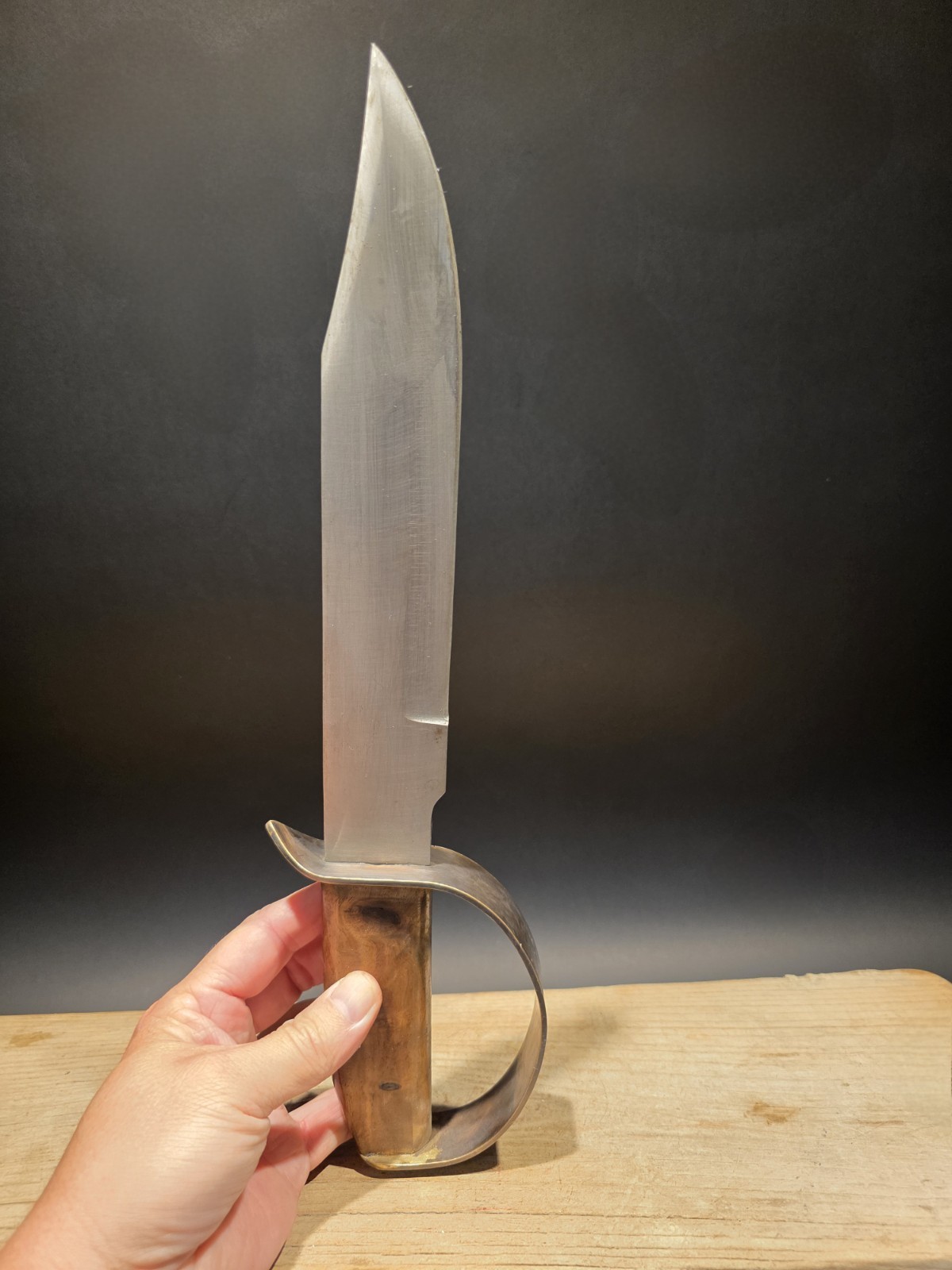 15″ Antique Style Civil War Confederate D Guard Bowie Knife