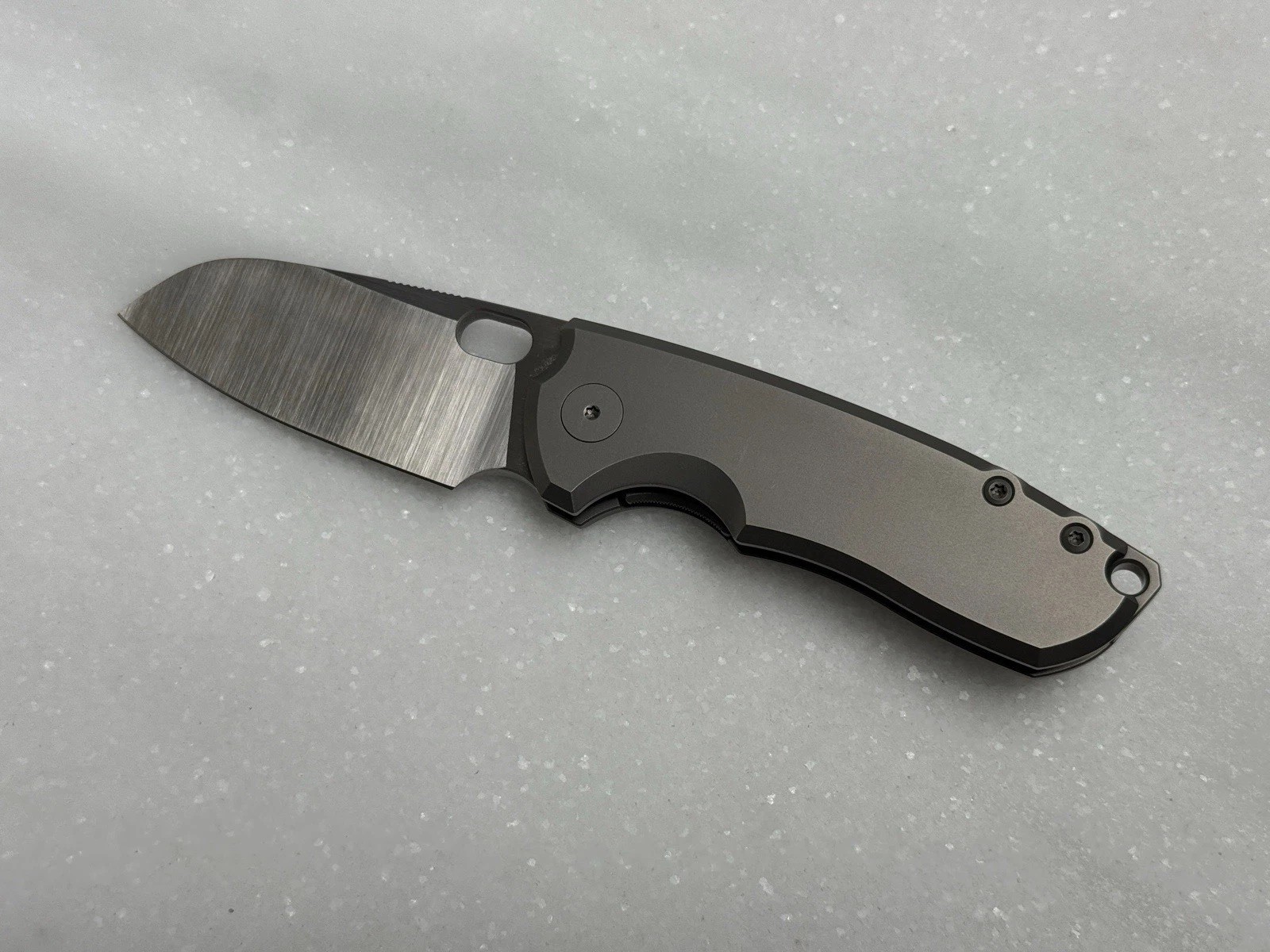 Urban EDC F5.5 Pocket Knife Full Ti M390 Flat Grind Rare Good Condition