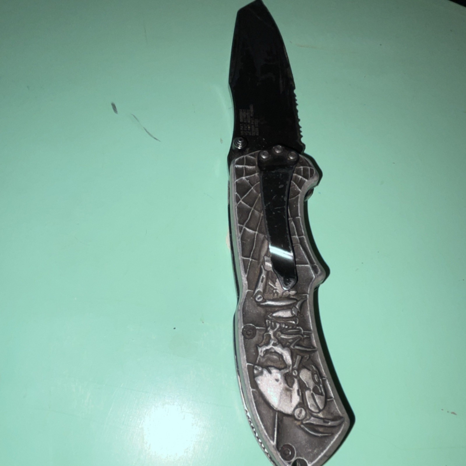 Schrade Folding Pocketknife AUS8 Combo Edge Drop Point Liner Lock Under 2.75in