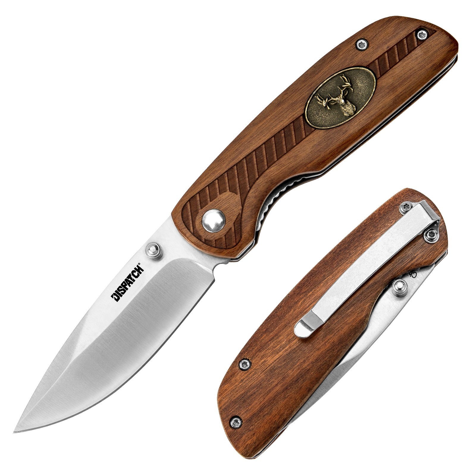 Deer Wood Handle Knife EDC folding knives with pocket clip folding pocket knife