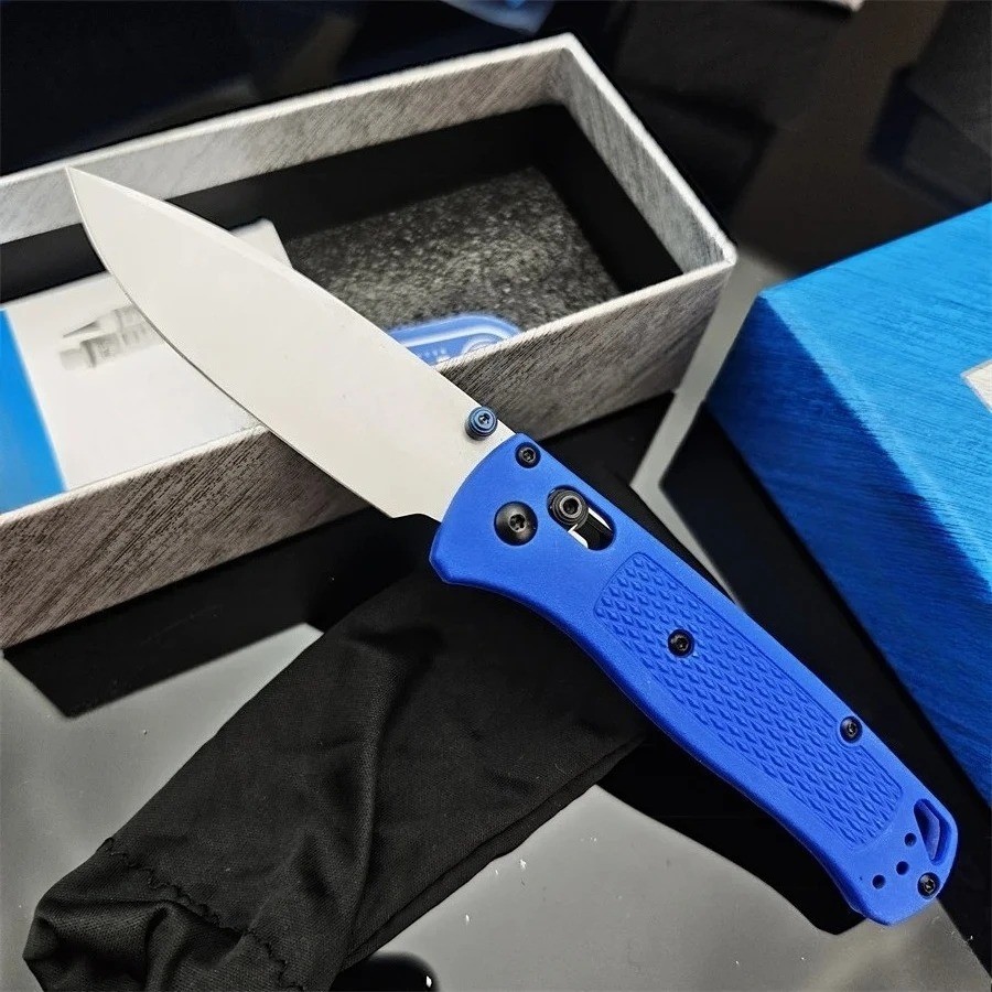 Manual Folding Custom 535 Pocket Knife 440CSteel Blade Nylon Glass Fiber Handle