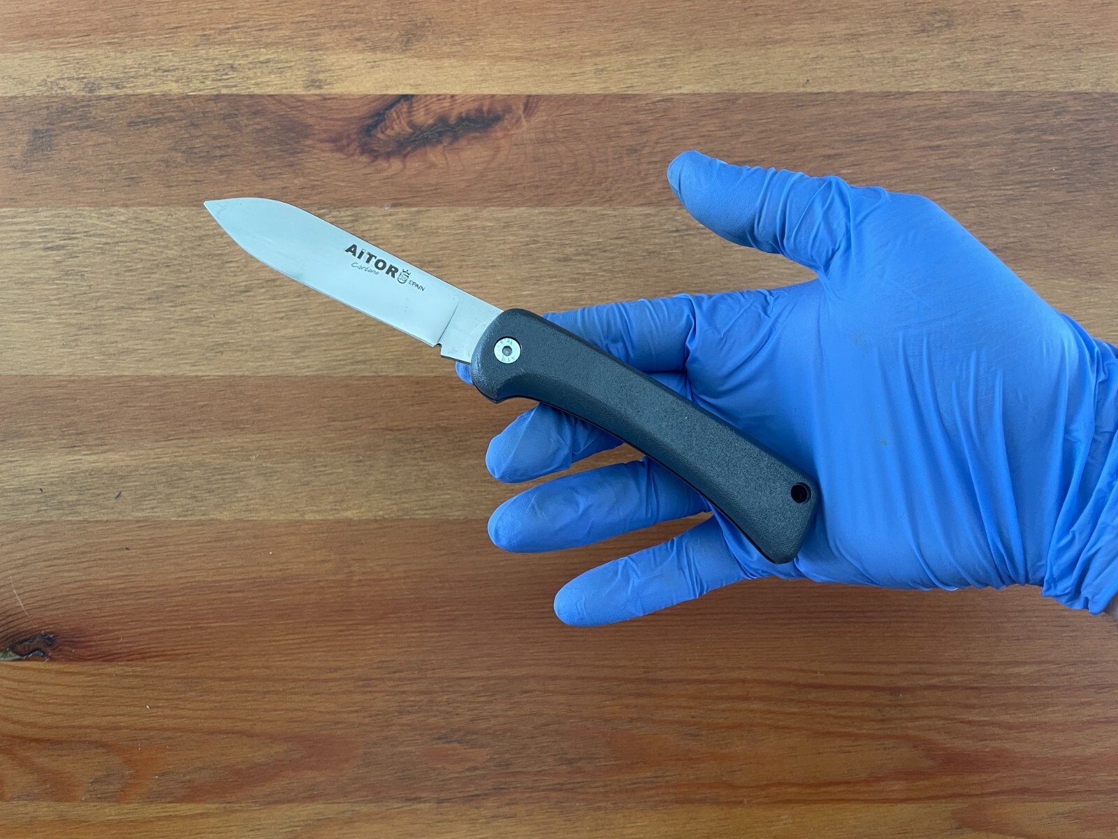 3.6″ Aitor Spanish Navaja Folding Knife Cabon Steel ABS Handle – US Seller