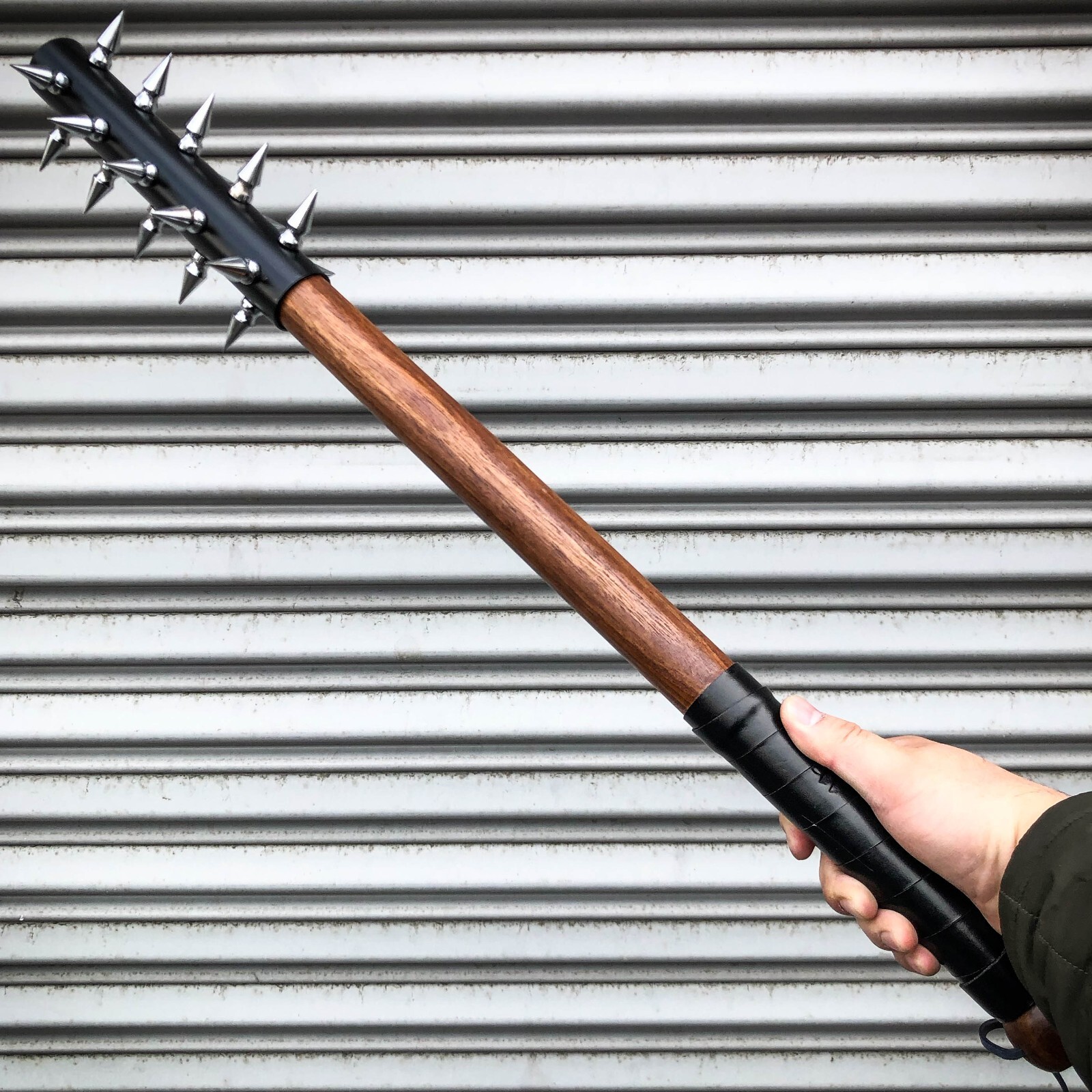Medieval 30″ Mace Wicked Spiked Wood Club SOLID Middle Ages Bat Knight LARP