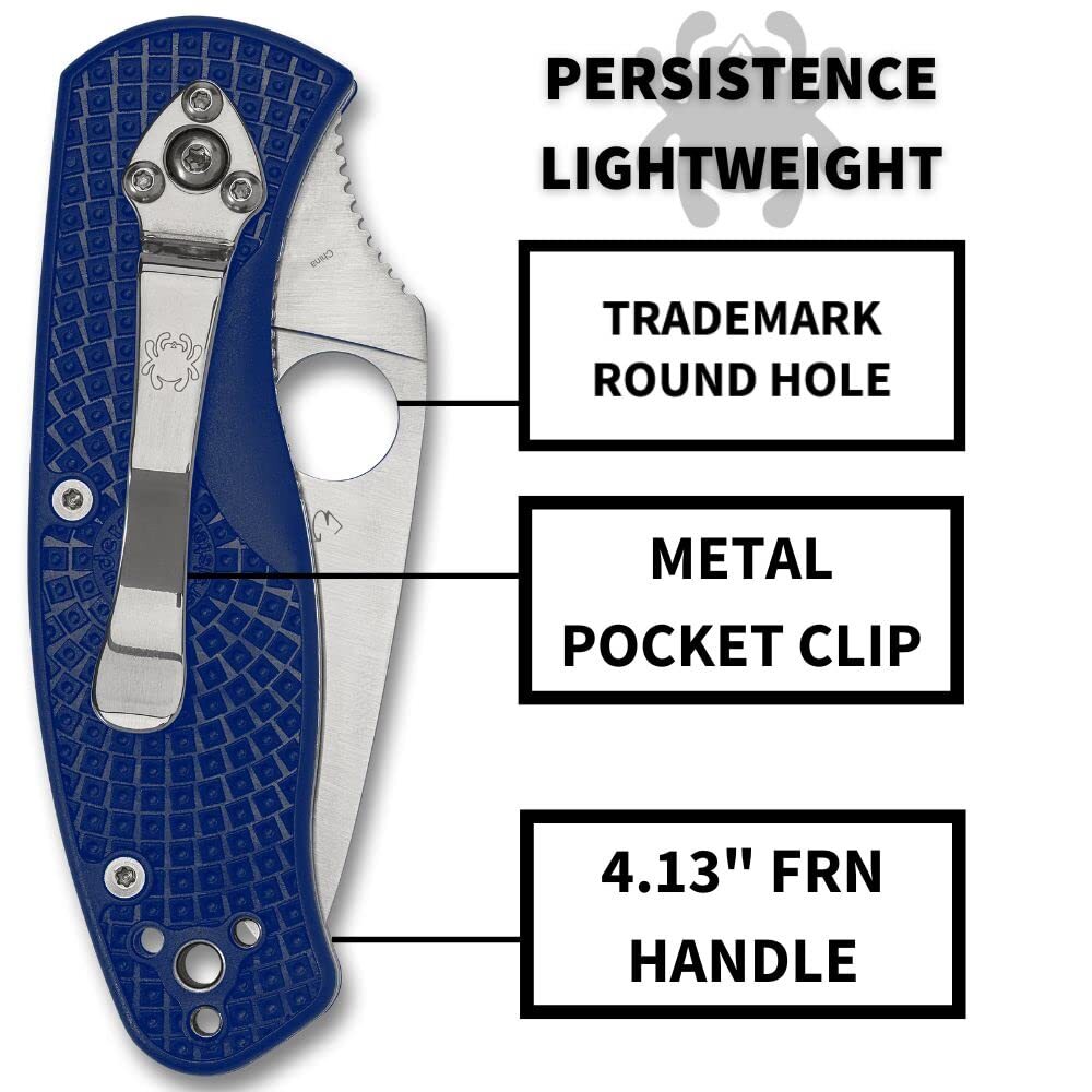 Spyderco Persistence Lightweight Folding Pocket Knife with 2.75 Inch CPM S35VN