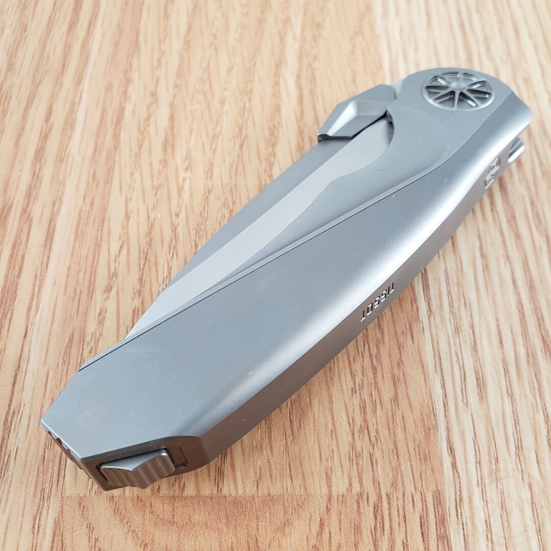 Rike Knife Tissto 1 Folding Knife 3.75″ Bohler M390 Steel Blade Titanium Handle